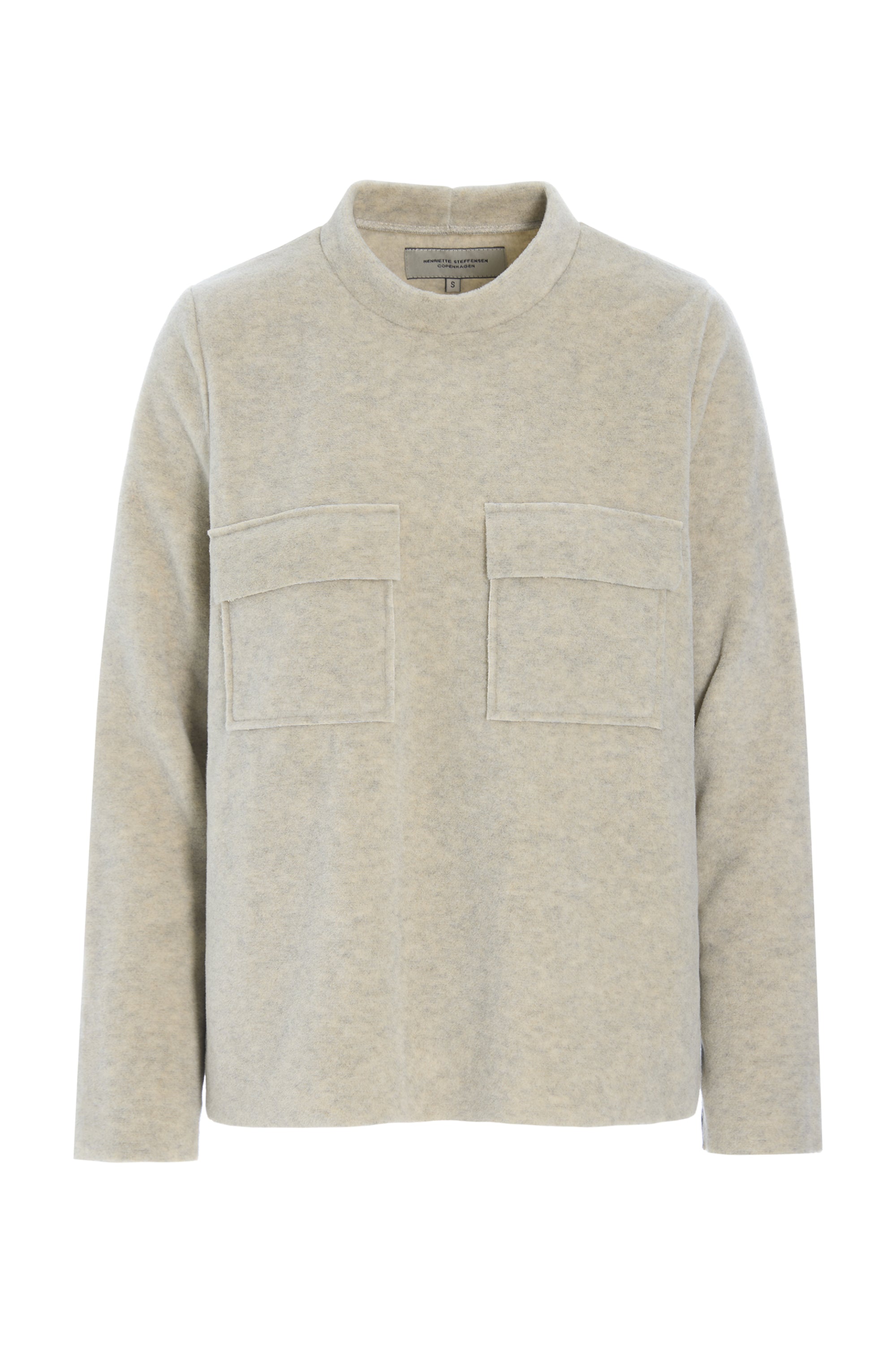 HENRIETTE STEFFENSEN COPENHAGEN BLOUSE MED LOMMER - 1415 BLUSER SAND 805