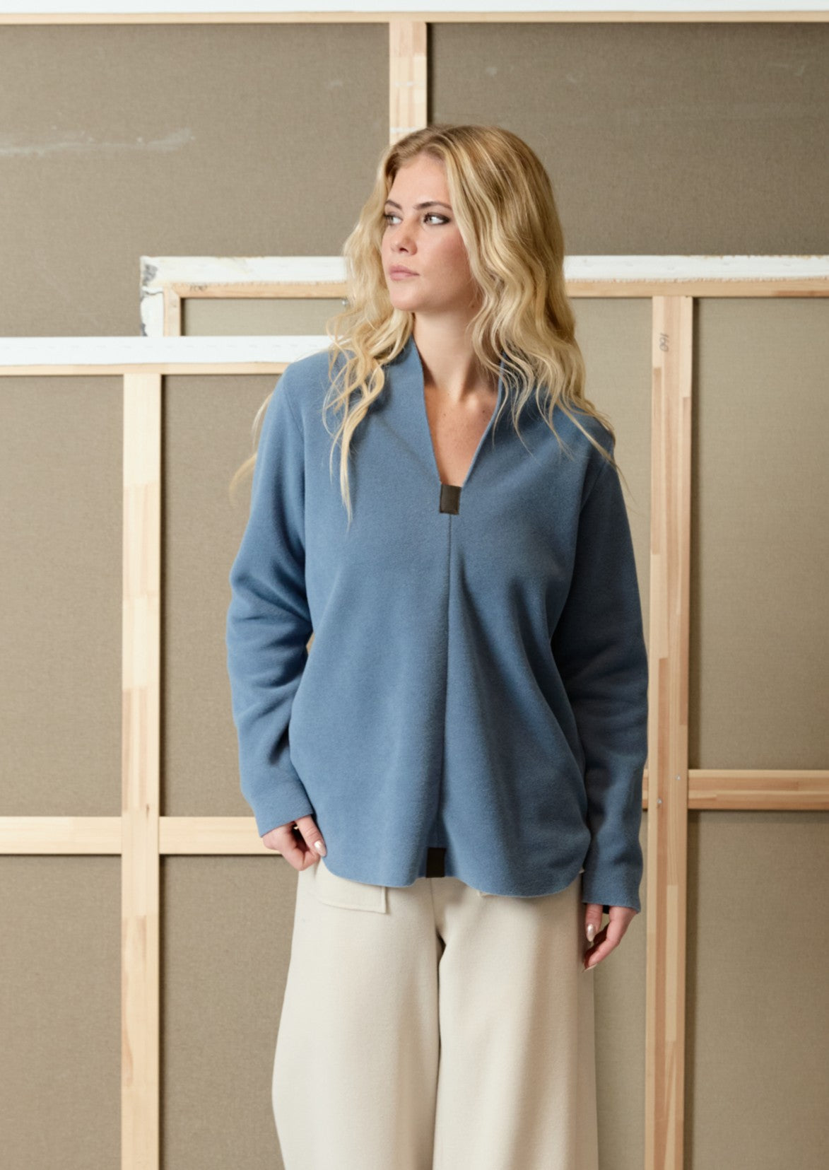 HENRIETTE STEFFENSEN COPENHAGEN BLUSE - 1414 BLUSER DUSTY BLUE 794