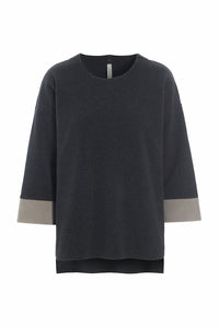 BLUSE 2 FARVET - 1371 - SB/ELEPHANT