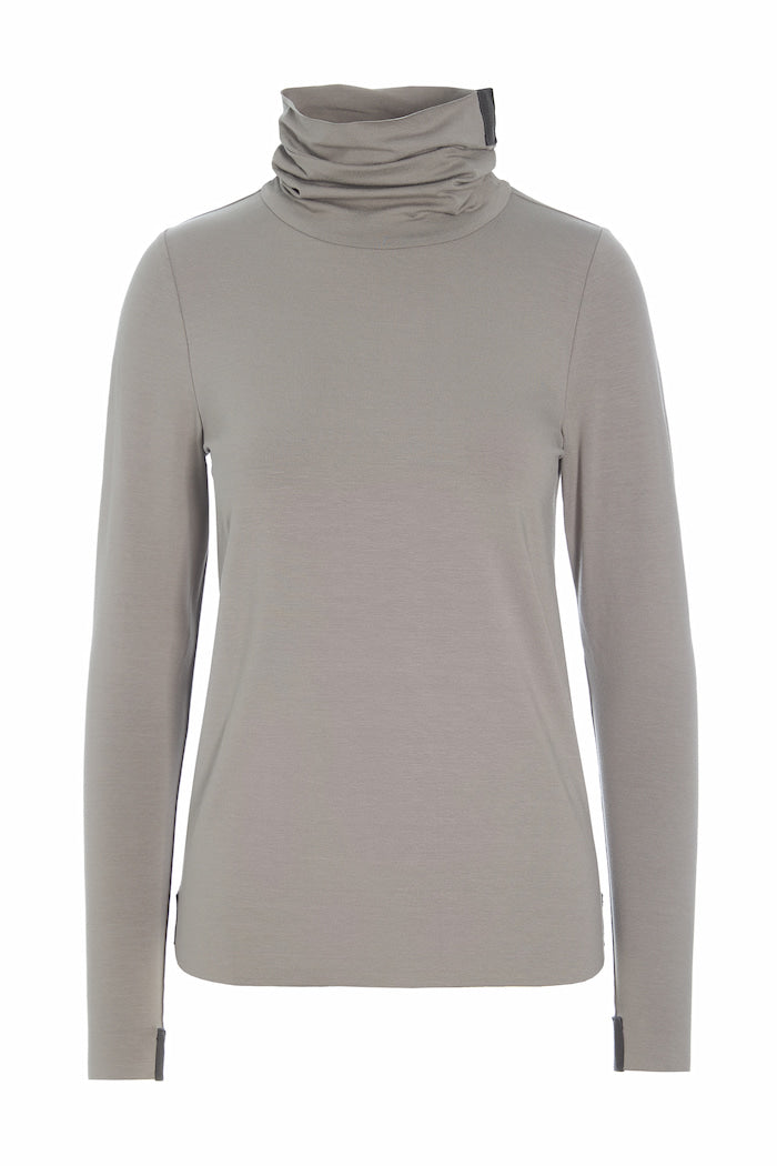 HENRIETTE STEFFENSEN COPENHAGEN BLUSE HØJ HALS - 96079 BLUSER ELEPHANT 654