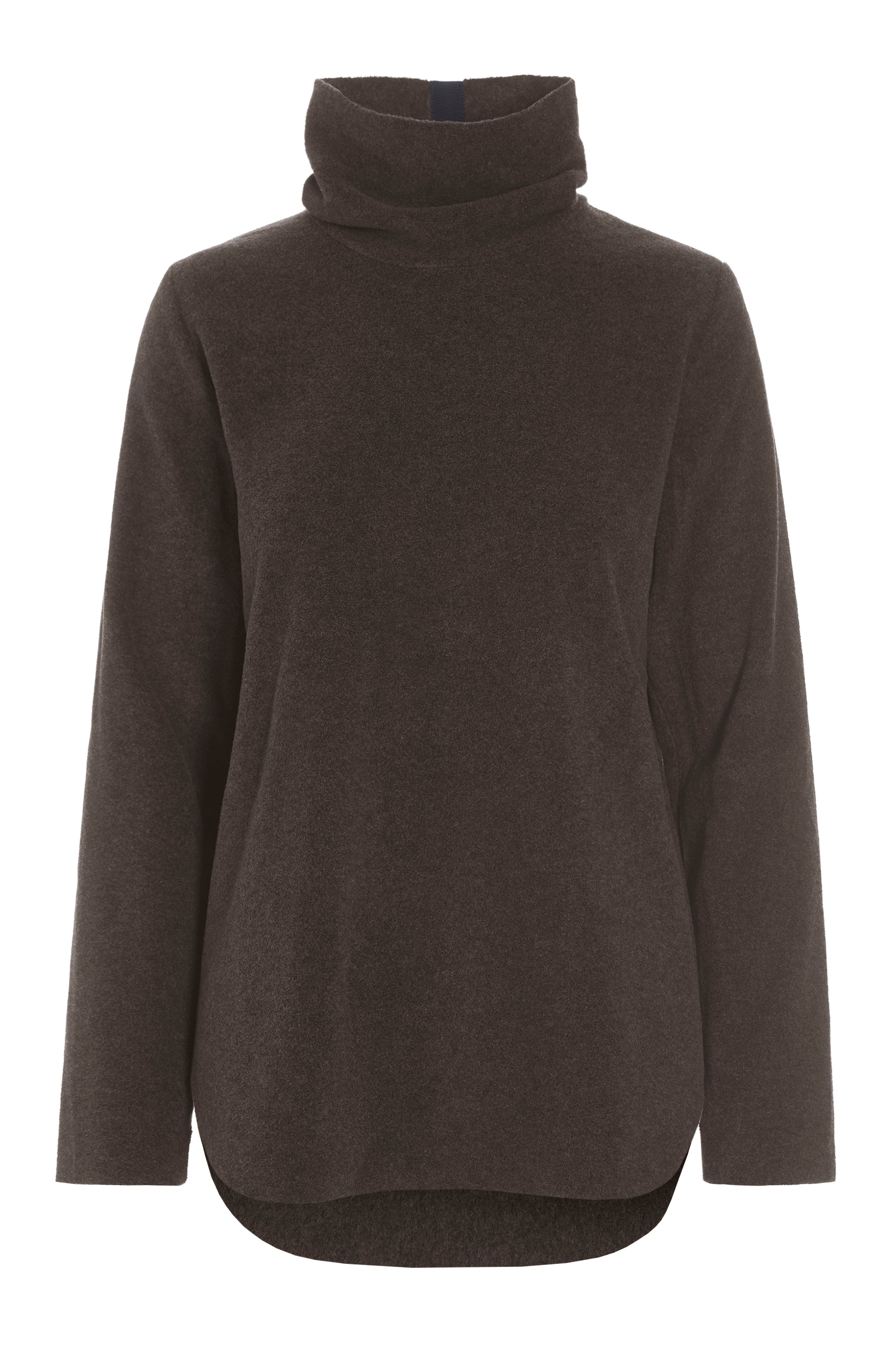 HENRIETTE STEFFENSEN COPENHAGEN BLUSE MED HØJ HALS - 1348 BLUSER CHOKOLATE 844