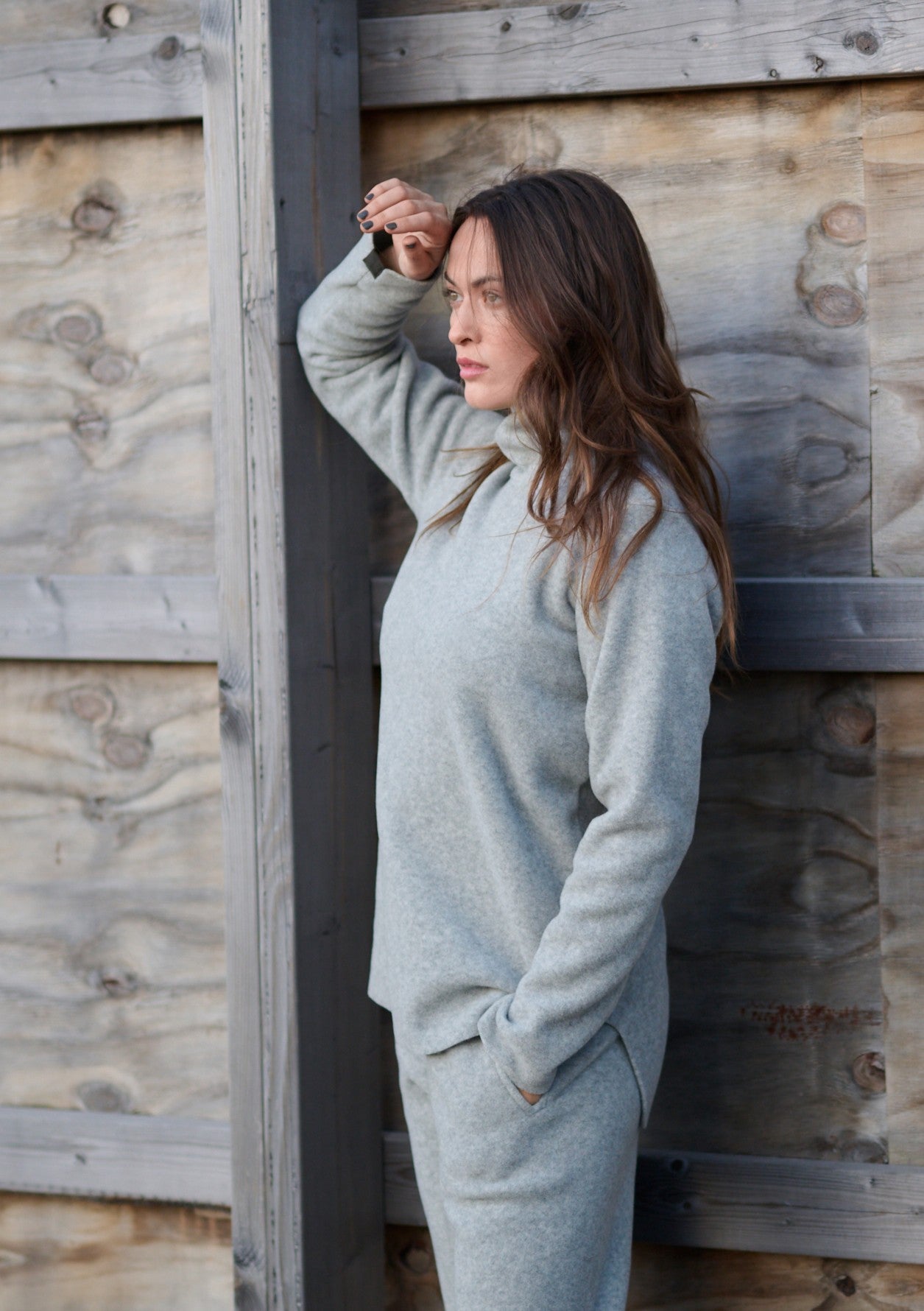 HENRIETTE STEFFENSEN COPENHAGEN BLUSE MED HØJ HALS - 1348 BLUSER LIGHT GREY 876