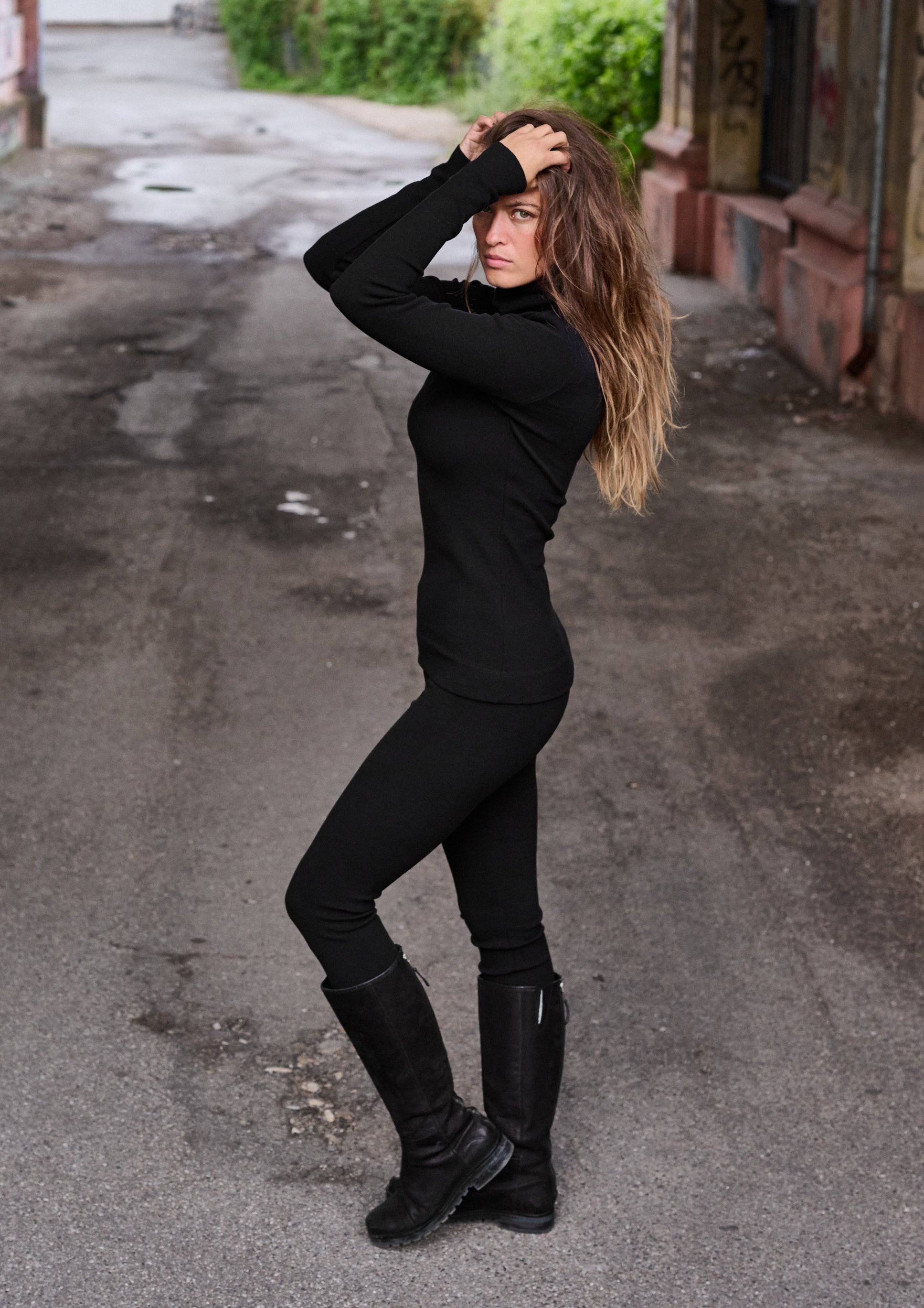 HENRIETTE STEFFENSEN COPENHAGEN BLUSE MED HØJ HALS - 71603 BLUSER BLACK 900
