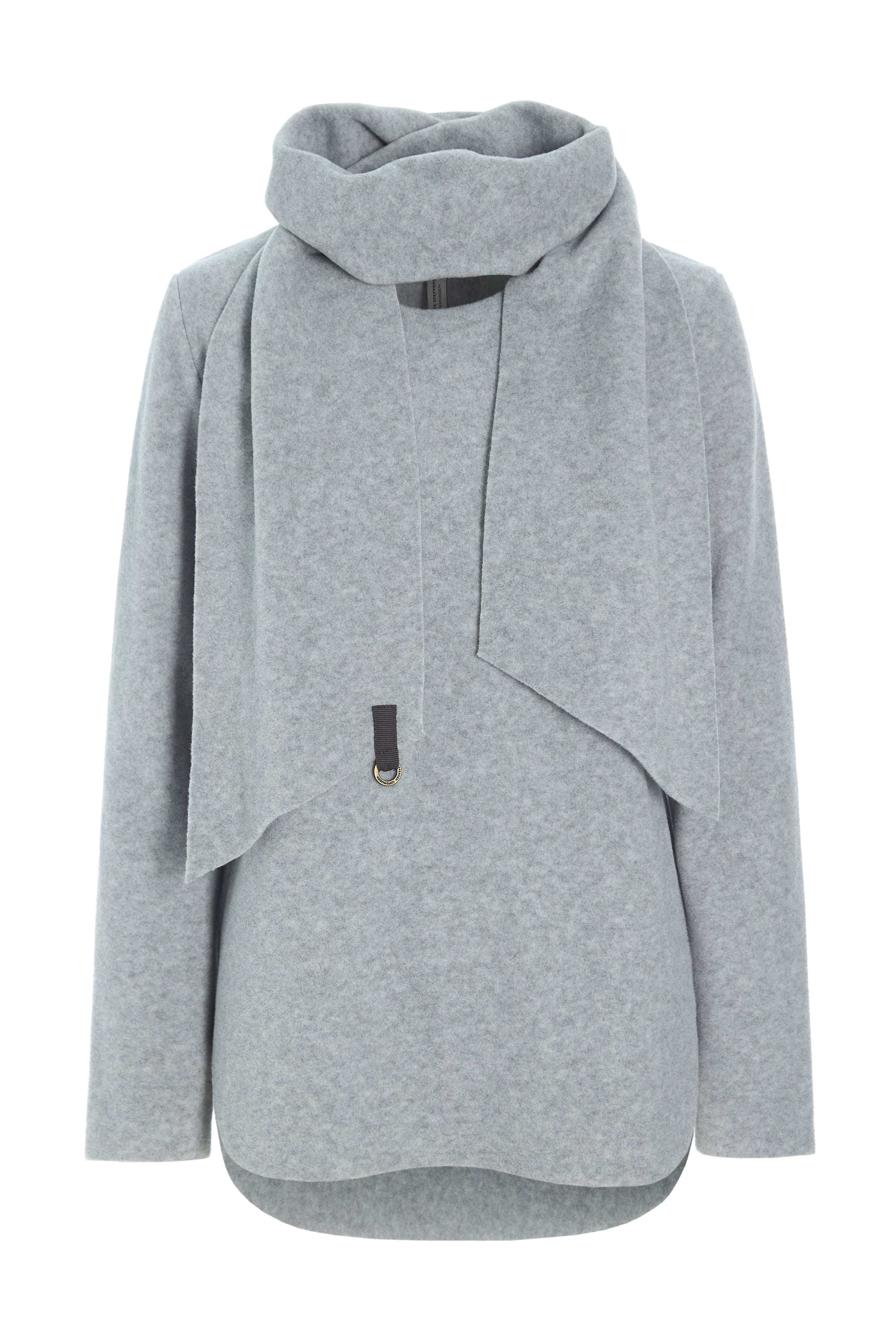 HENRIETTE STEFFENSEN COPENHAGEN BLUSE MED TØRKLÆDE - 1373 BLUSER LIGHT GREY 876