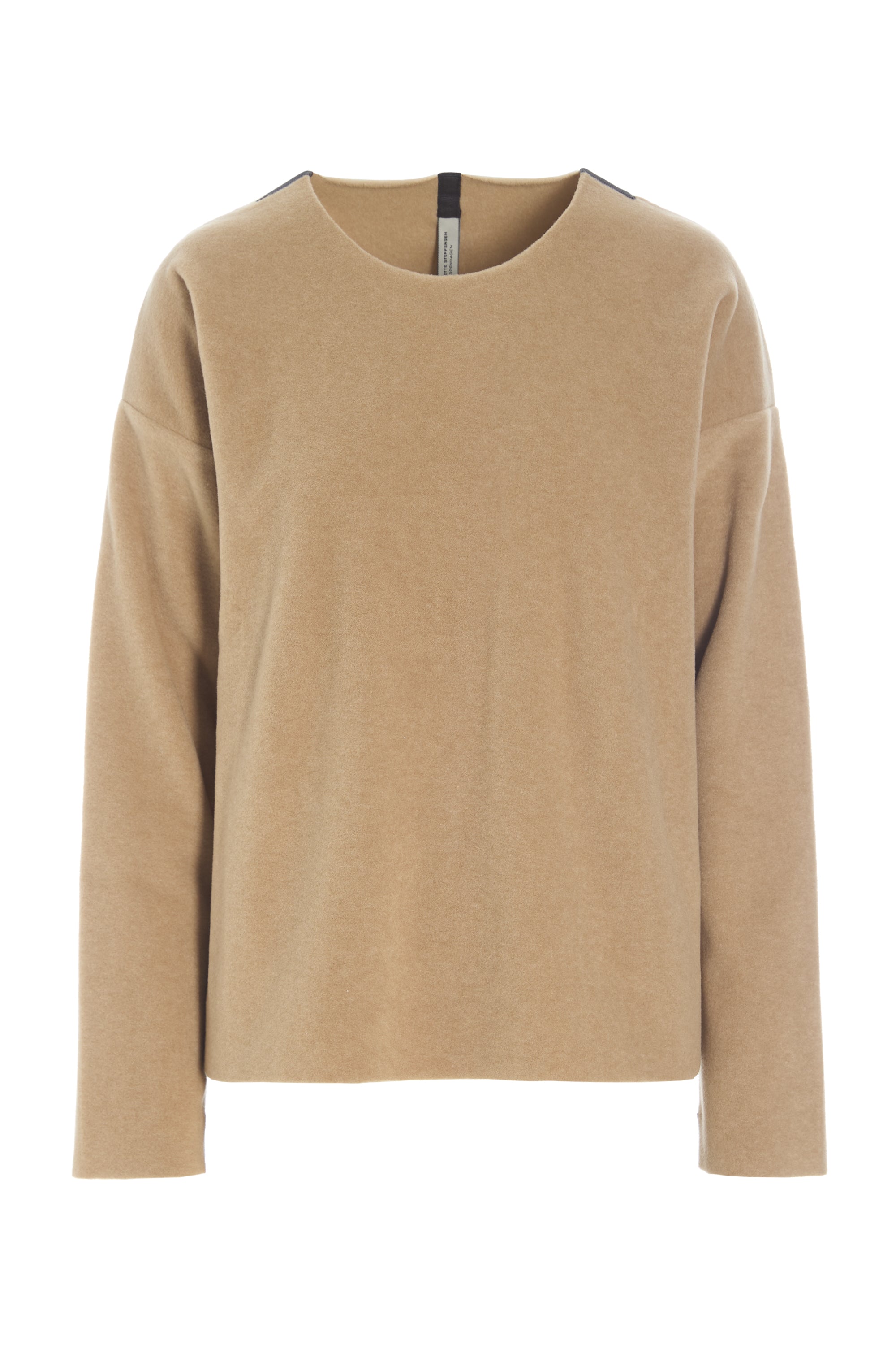 HENRIETTE STEFFENSEN COPENHAGEN BLUSE RUND HALS - 1359 BLUSER CAMEL 815