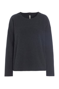 BLUSE RUNDT HALS - 1359 - SOFT BLACK