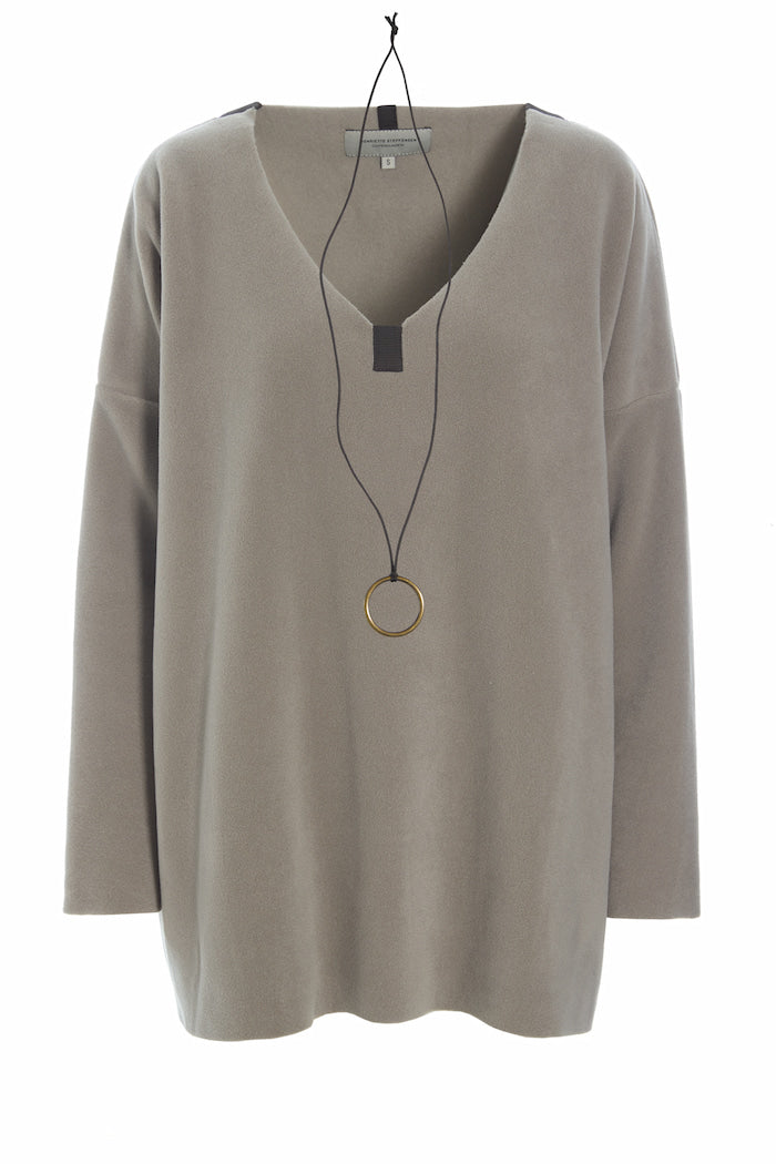 HENRIETTE STEFFENSEN COPENHAGEN BLUSE V-HALS - 1336 BLUSER ELEPHANT 654