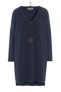 BLUSE V-HALS - 1367 - EVENING BLUE