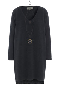 BLUSE V-HALS - 1367 - SOFT BLACK