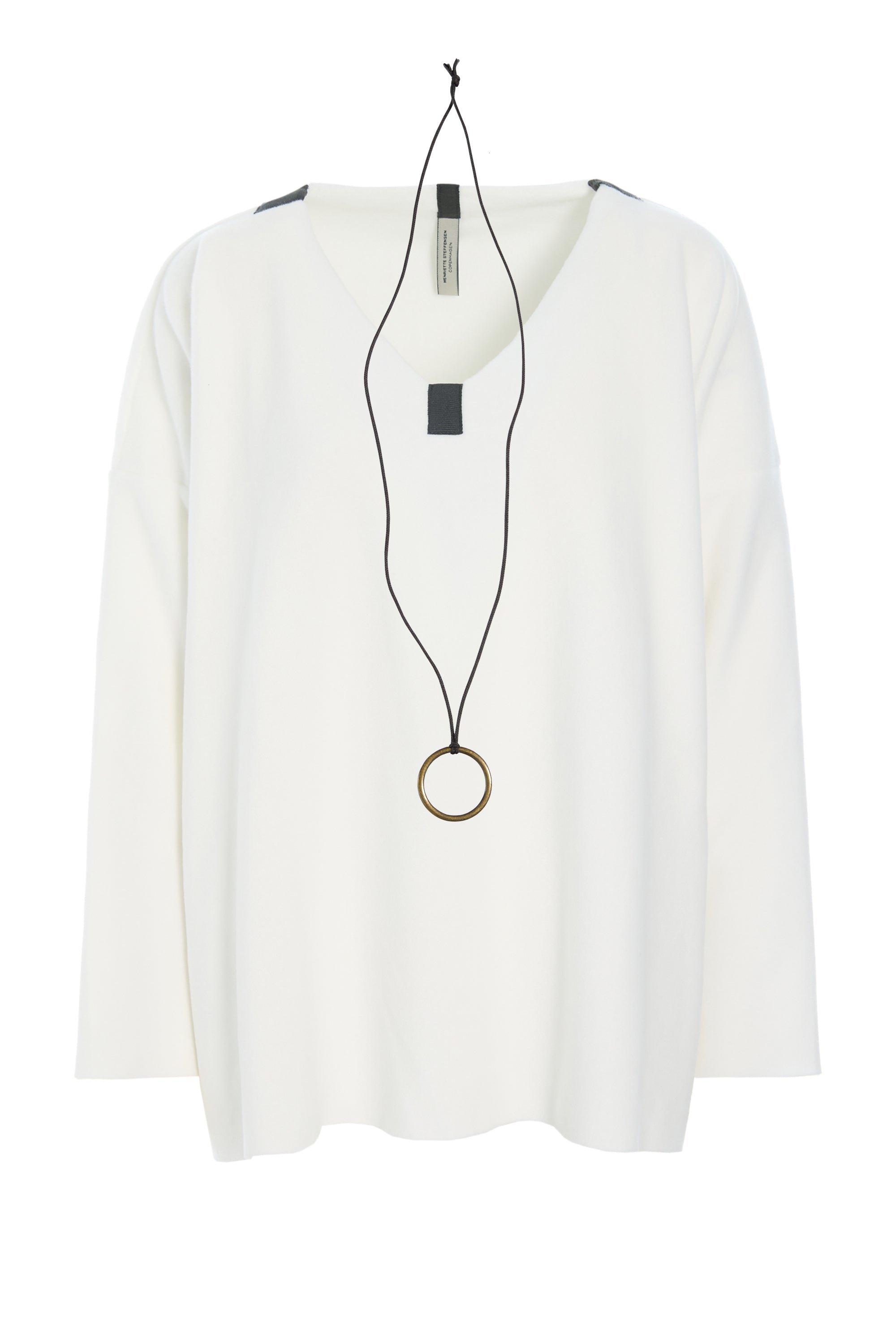 HENRIETTE STEFFENSEN COPENHAGEN BLUSE V-HALS - 1410 BLUSER OFF WHITE 802