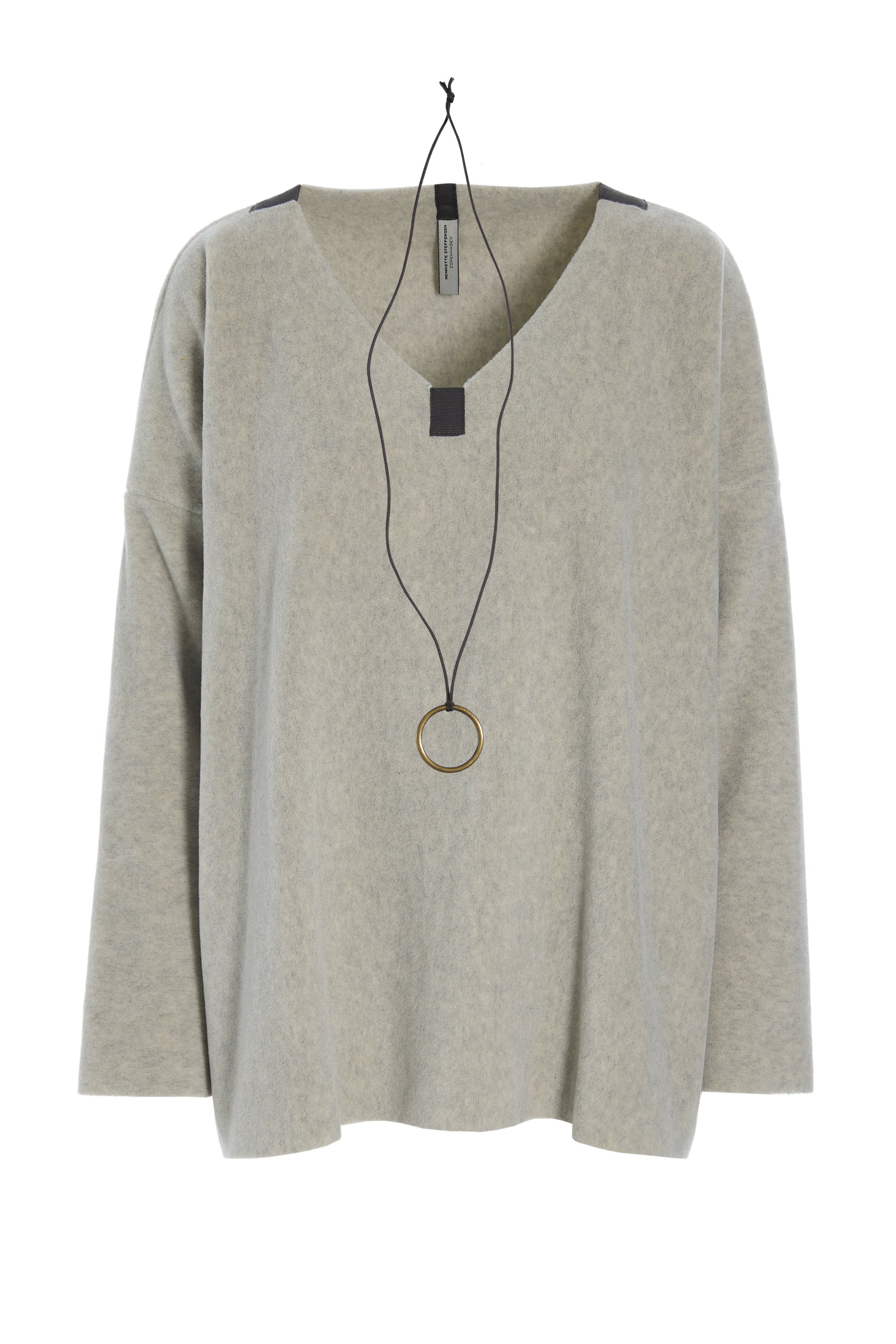 HENRIETTE STEFFENSEN COPENHAGEN BLUSE V-HALS - 1410 BLUSER SAND 805