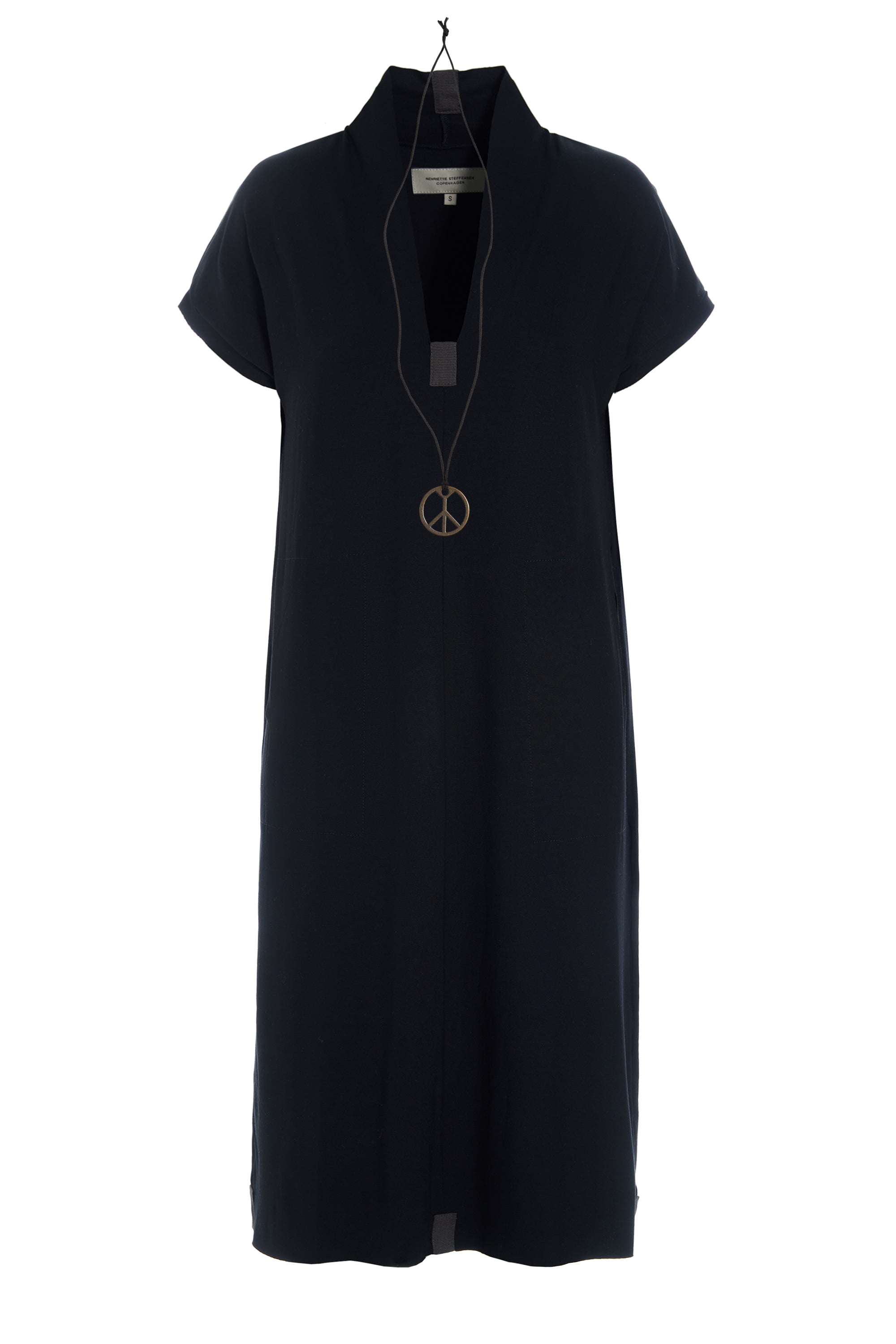 HENRIETTE STEFFENSEN COPENHAGEN BLUSE V-HALS - 98068 KJOLER BLACK 900