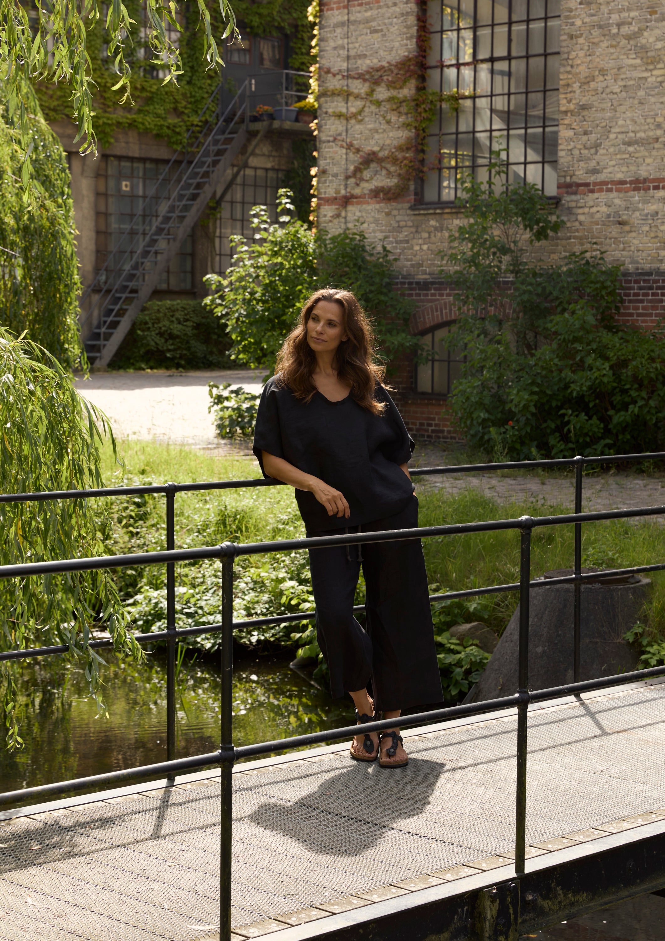 HENRIETTE STEFFENSEN COPENHAGEN BUKSER 3/4 - 82000 BUKSER BLACK 900