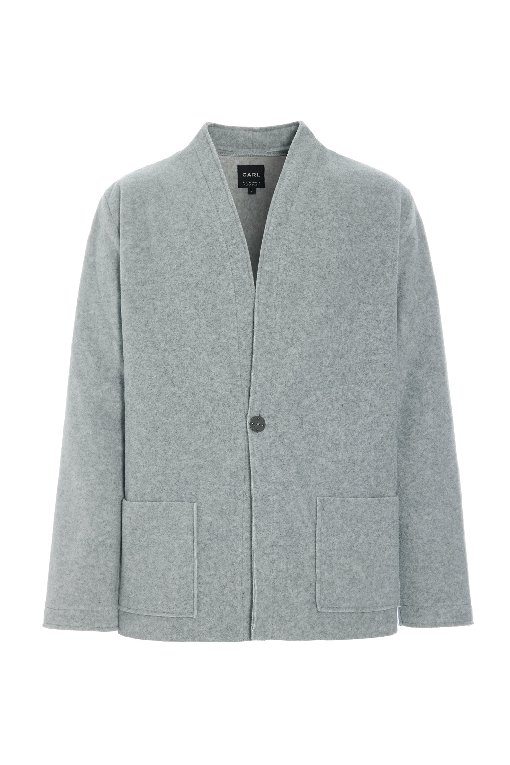 CARL BY STEFFENSEN COPENHAGEN CARDIGAN - 1058C CARDIGANS LIGHT GREY 876