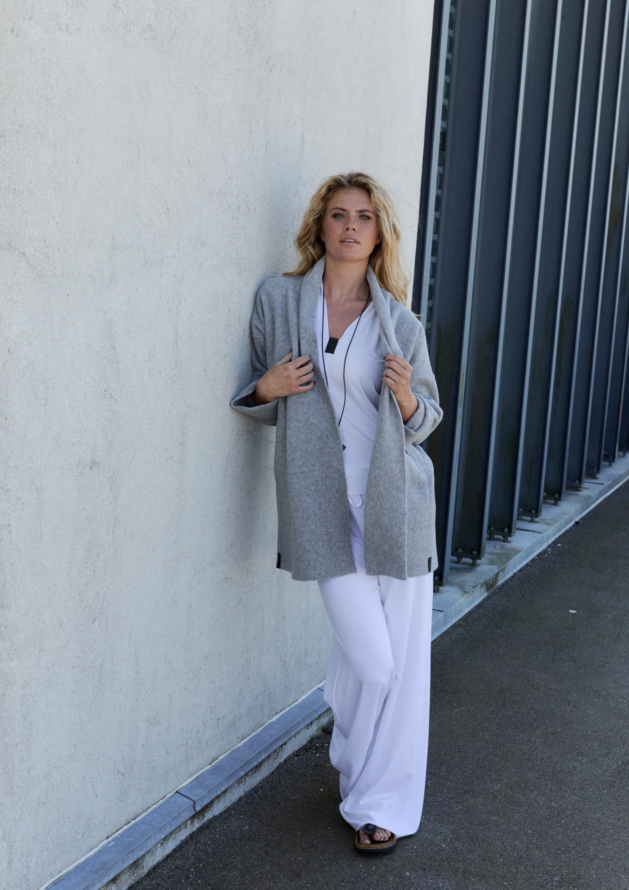 HENRIETTE STEFFENSEN COPENHAGEN CARDIGAN - 7173 CARDIGANS LIGTH GREY 876
