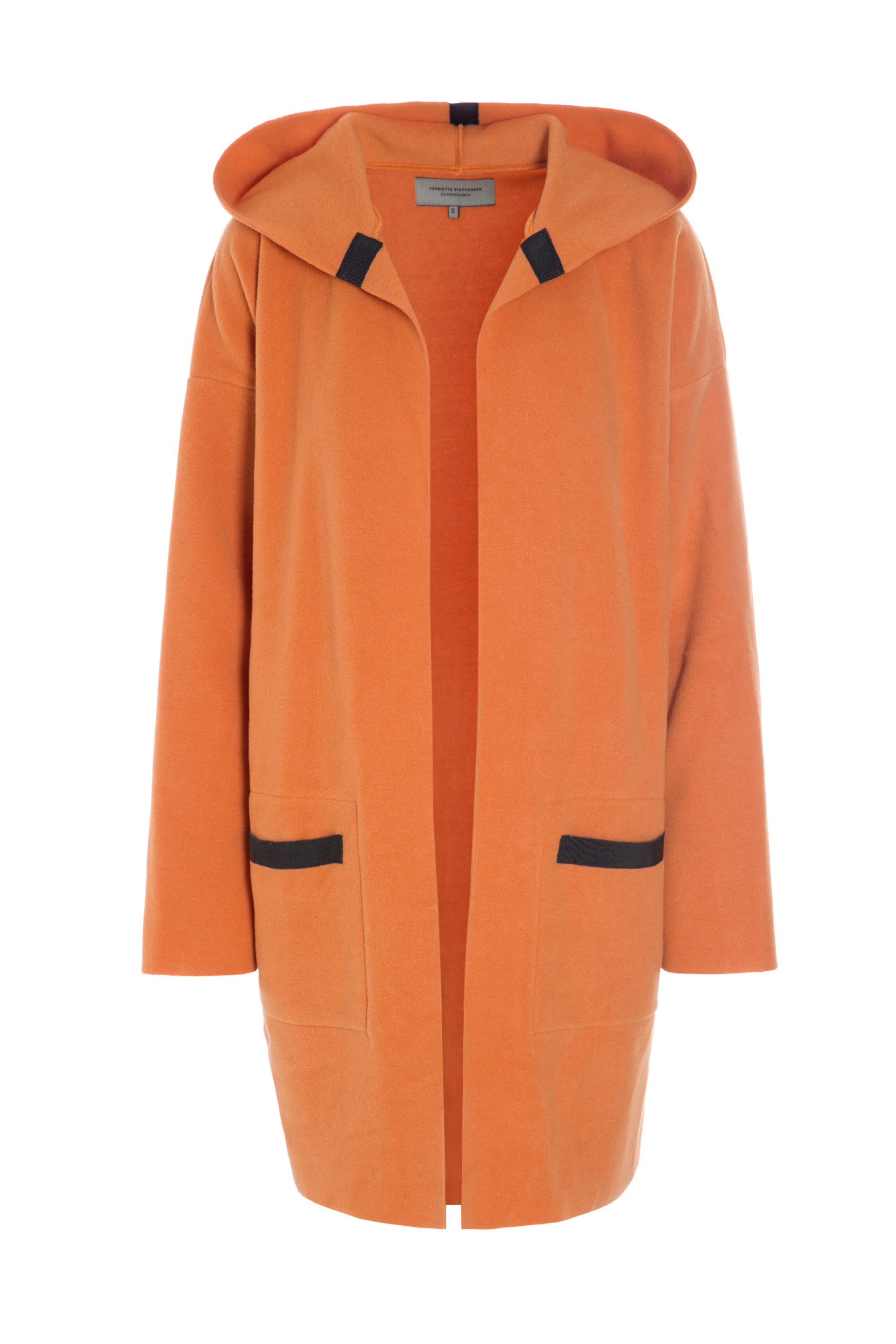 HENRIETTE STEFFENSEN COPENHAGEN CARDIGAN MED HÆTTE - 7118 CARDIGANS ORANGE 773