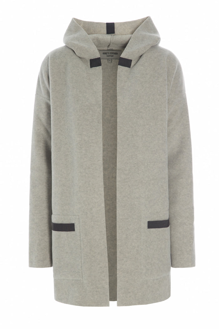 HENRIETTE STEFFENSEN COPENHAGEN CARDIGAN MED HÆTTE - 7118 CARDIGANS SAND 805