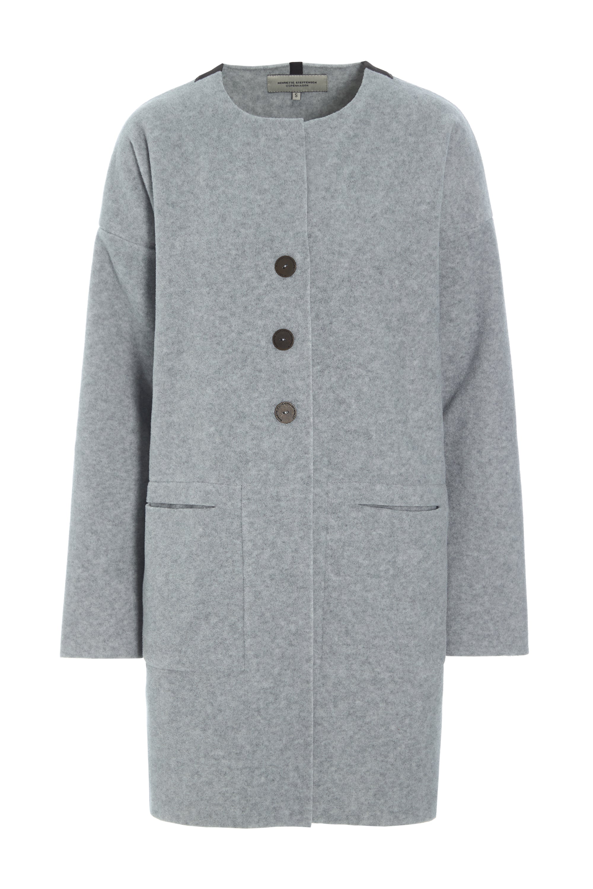 HENRIETTE STEFFENSEN COPENHAGEN CARIDIGAN - 7163 CARDIGANS LIGTH GREY 876