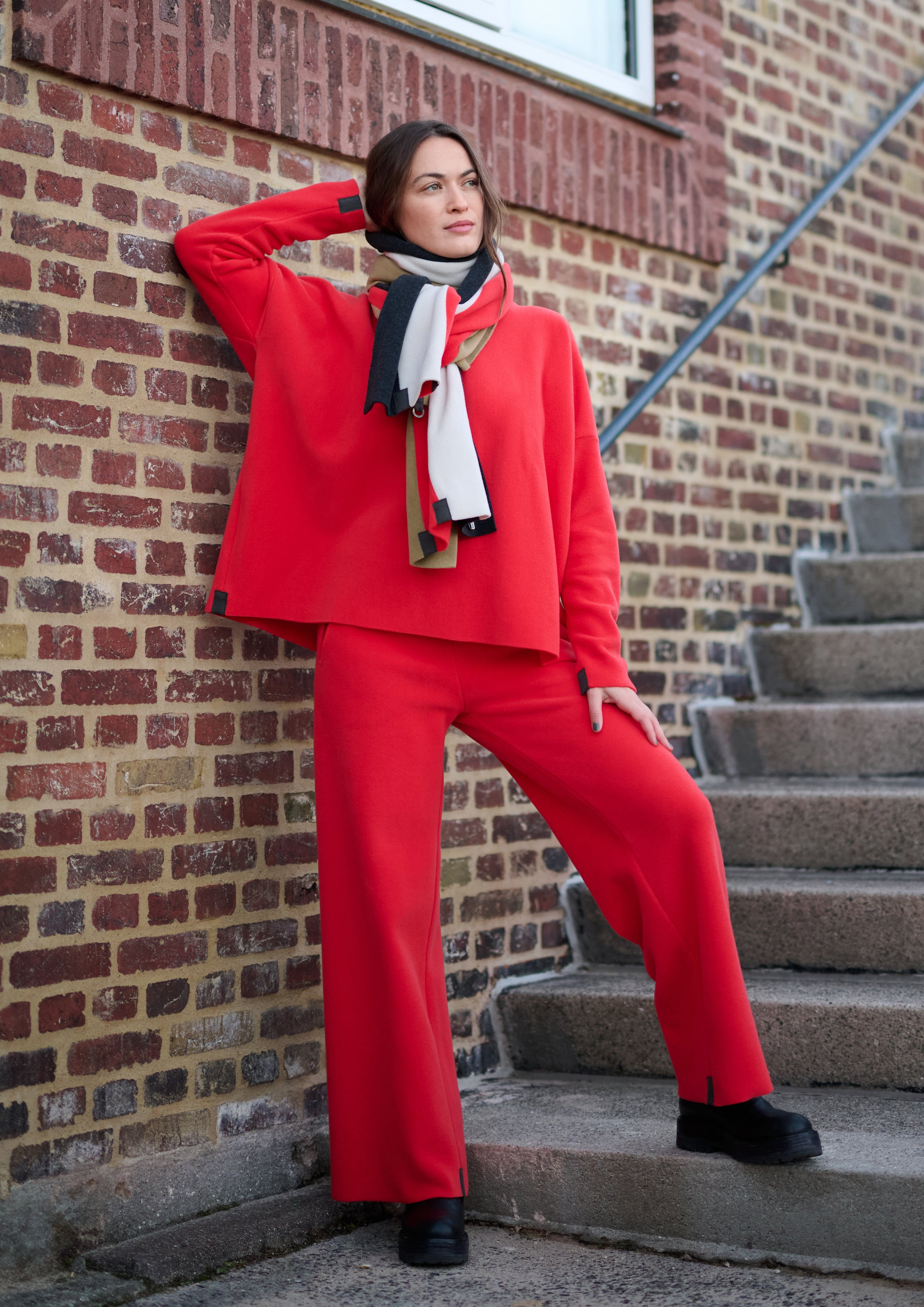 HENRIETTE STEFFENSEN COPENHAGEN FLARE BUKSER - 2116 BUKSER TOMATO 845