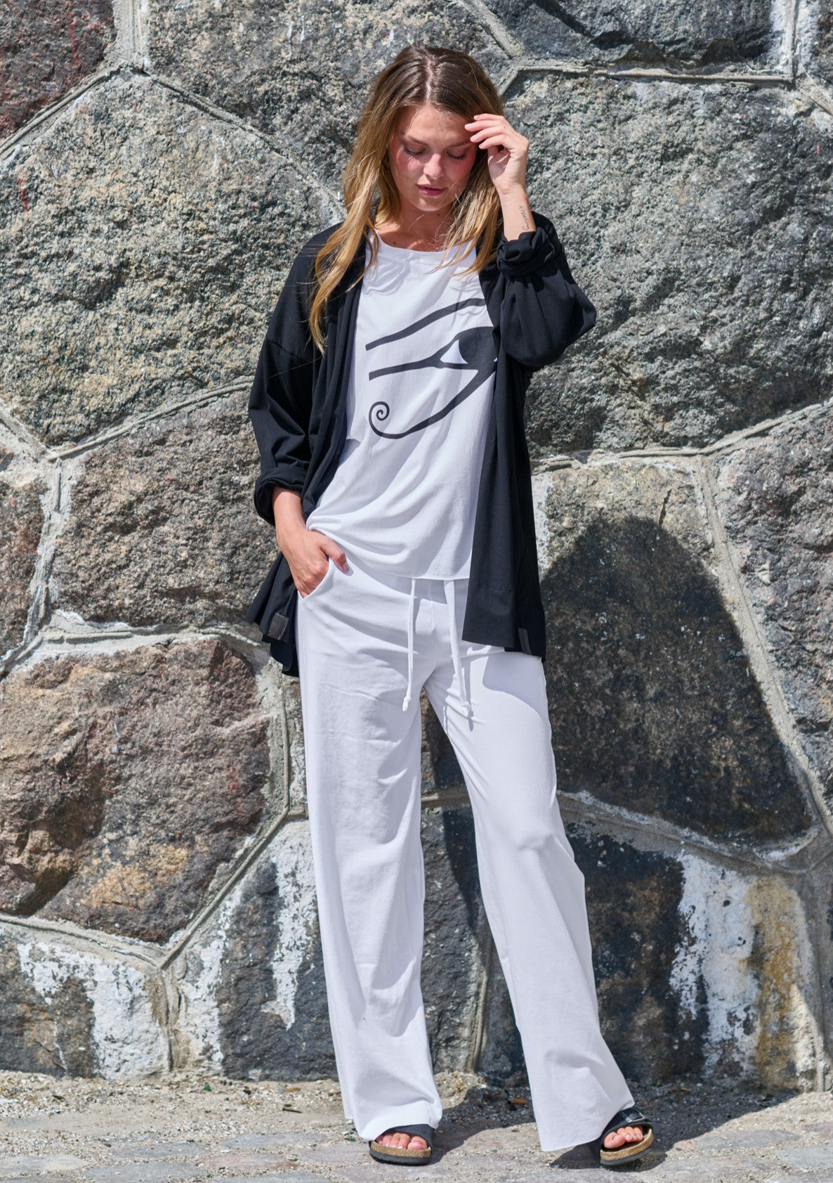 HENRIETTE STEFFENSEN COPENHAGEN FLARE BUKSER - 99013 BUKSER WHITE 816