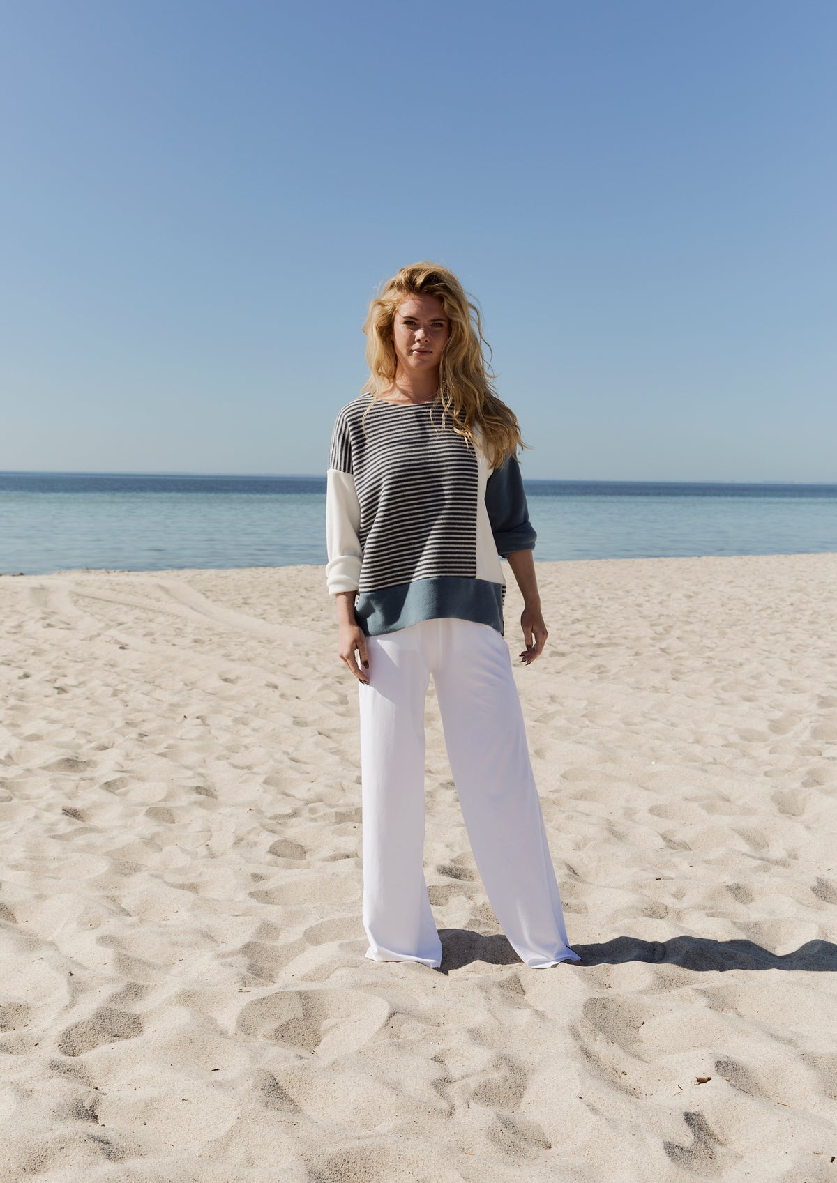 HENRIETTE STEFFENSEN COPENHAGEN FLARE BUKSER - 99013 BUKSER WHITE 816