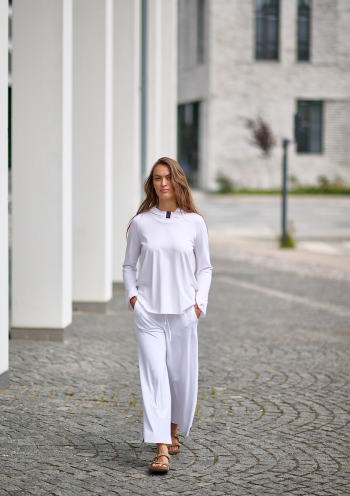 HENRIETTE STEFFENSEN COPENHAGEN FLARE BUKSER 3/4 - 99015 BUKSER WHITE 816