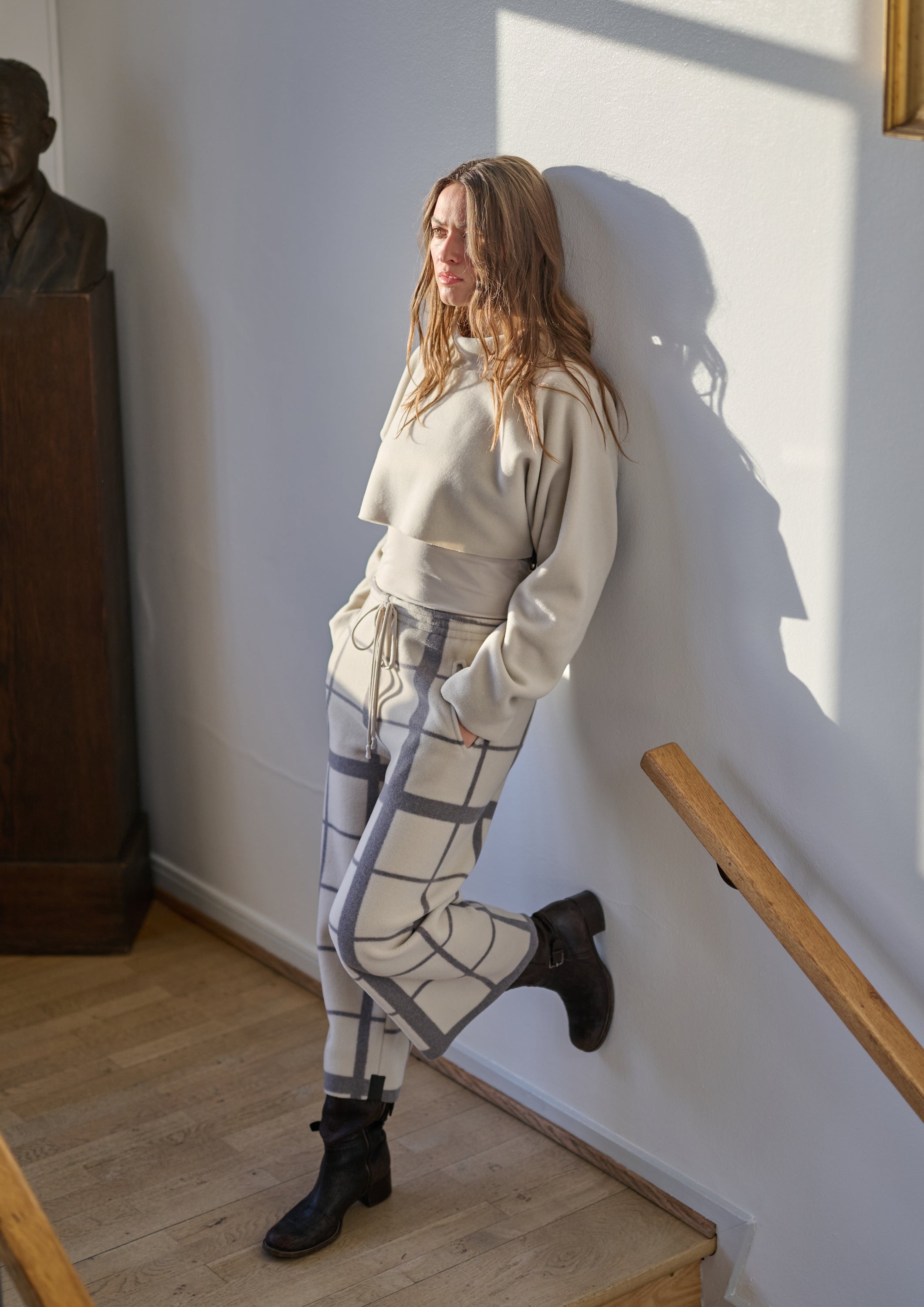 HENRIETTE STEFFENSEN COPENHAGEN FLARE BUKSER 3/4 LÆNGDE - 2115P BUKSER CLAN PRINT KIT 780