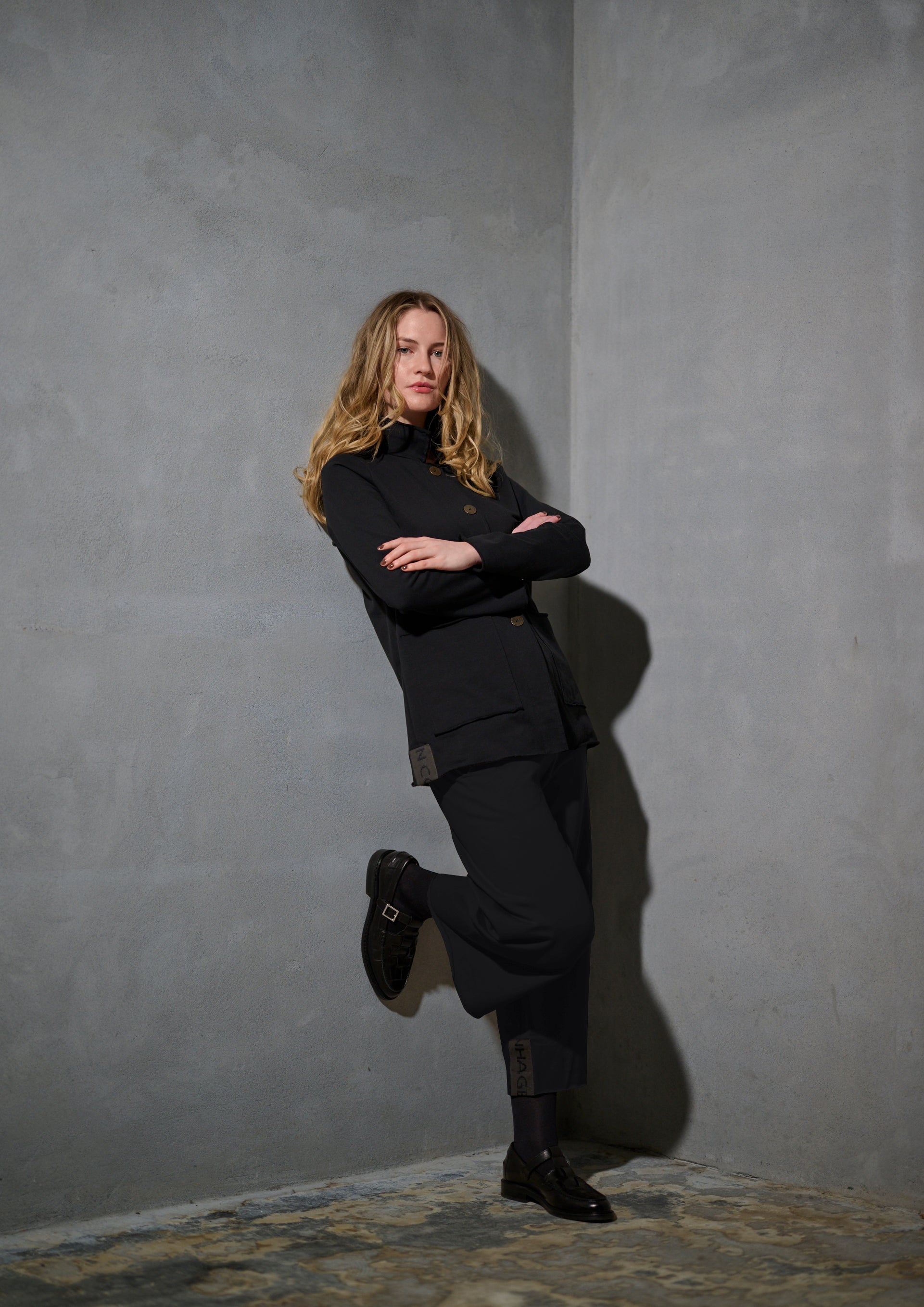 HENRIETTE STEFFENSEN COPENHAGEN FLARE SWEAT BUKSER 3/4 - 72016 BUKSER BLACK 900