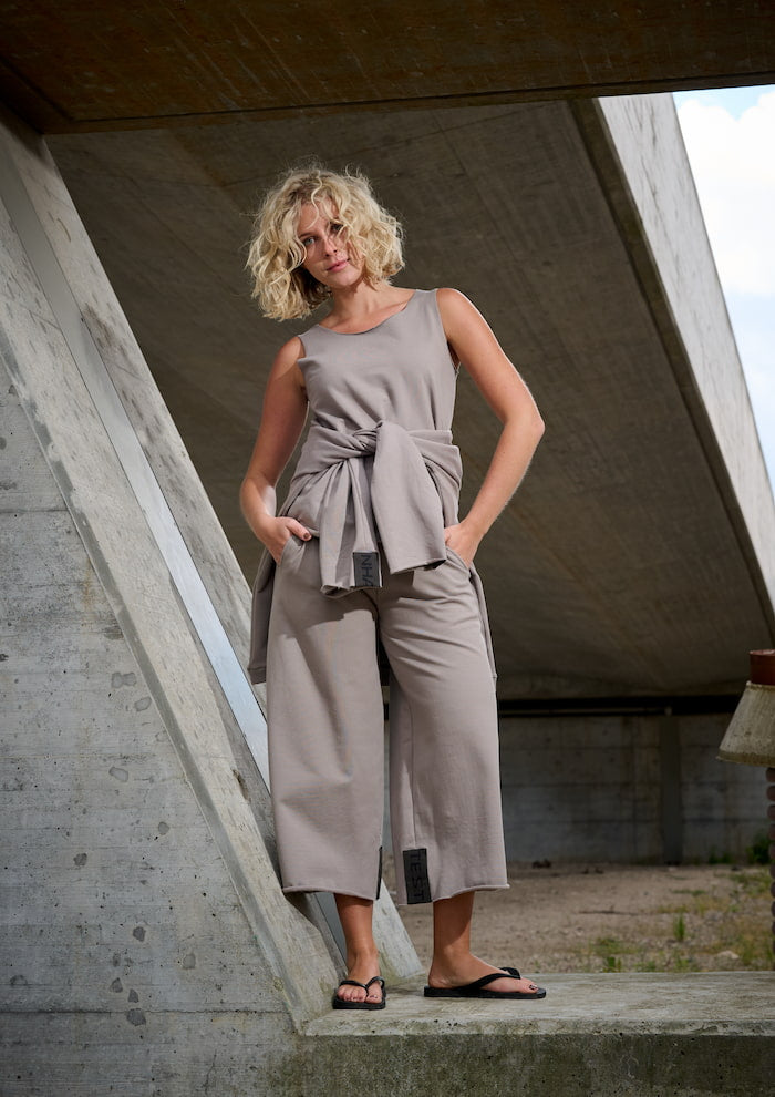 HENRIETTE STEFFENSEN COPENHAGEN FLARE SWEAT BUKSER 3/4 - 72016 BUKSER ELEPHANT 654