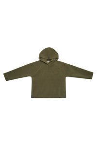 FLEECE BLUSE HÆTTE CHILD - 108 - MOSS