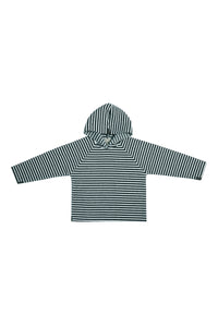 FLEECE BLUSE HÆTTE CHILD - 108 - STRIPES B&W
