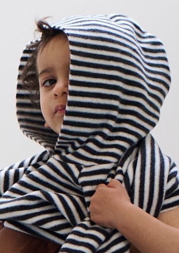 GROWING UP FLEECE BLUSE HÆTTE TODDLER - 108 GU BLUSER STRIPES B&W 673