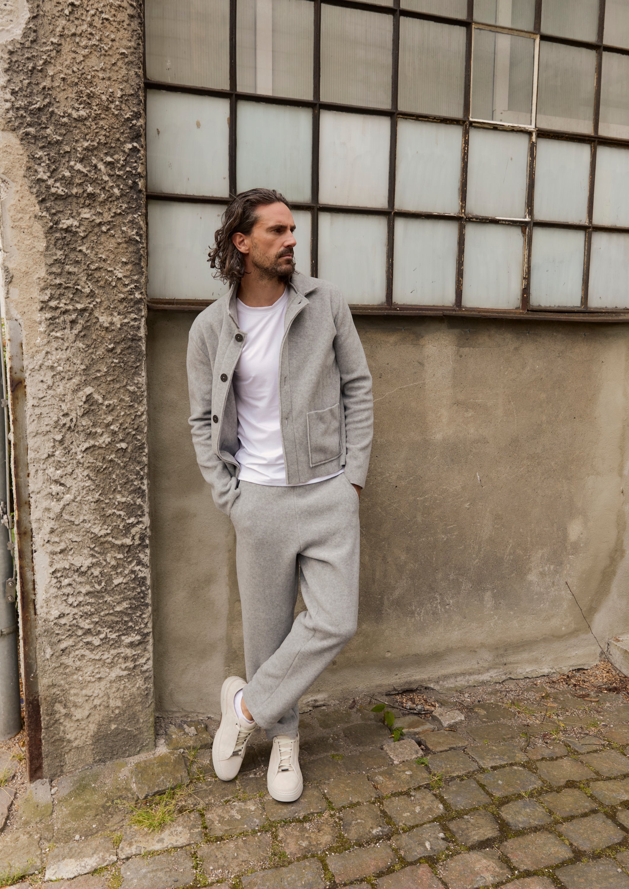 CARL BY STEFFENSEN COPENHAGEN FLEECE BUKSER - 1051C BUKSER LIGHT GREY 876