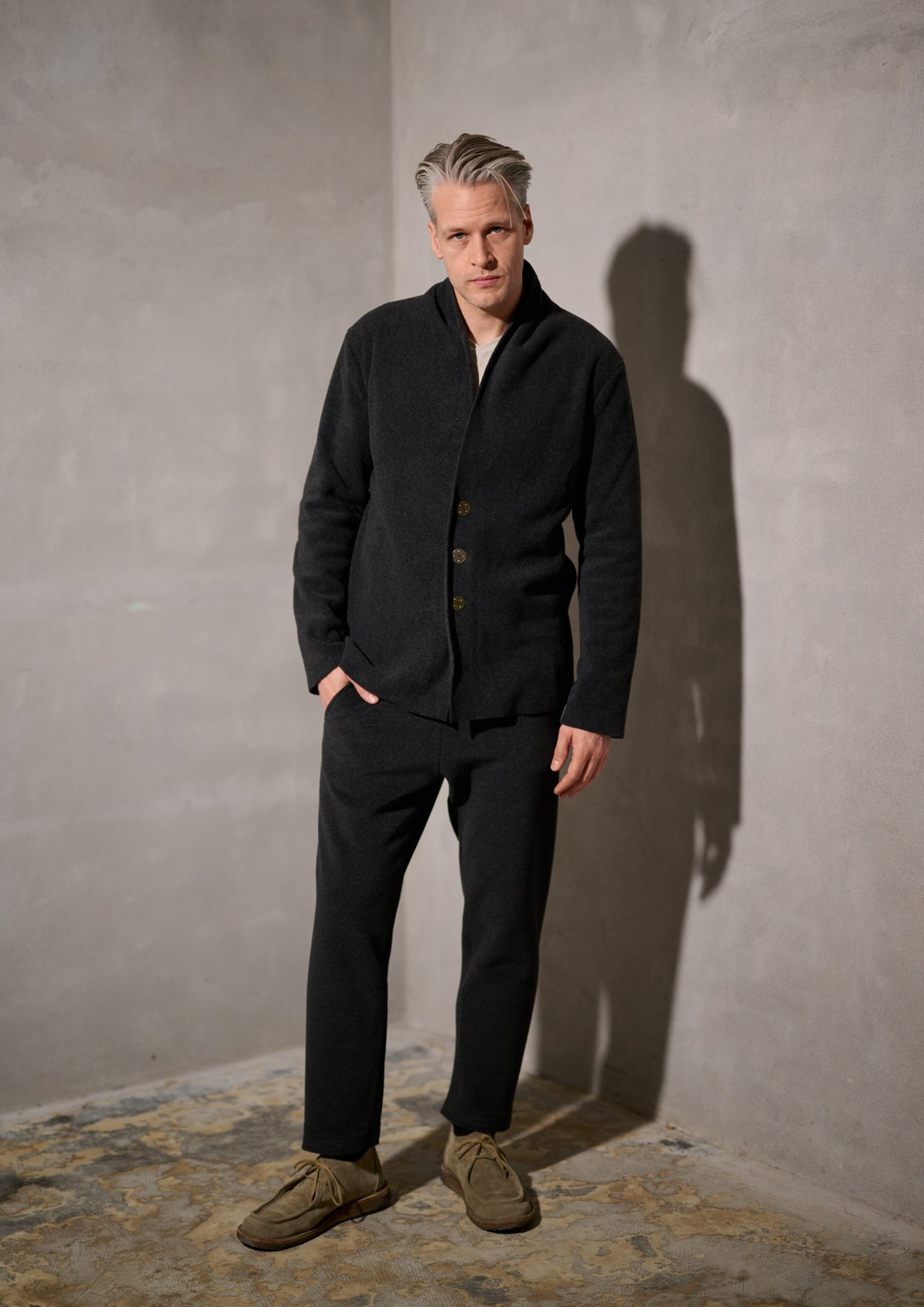 CARL BY STEFFENSEN COPENHAGEN FLEECE BUKSER - 1051C BUKSER SOFT BLACK 914
