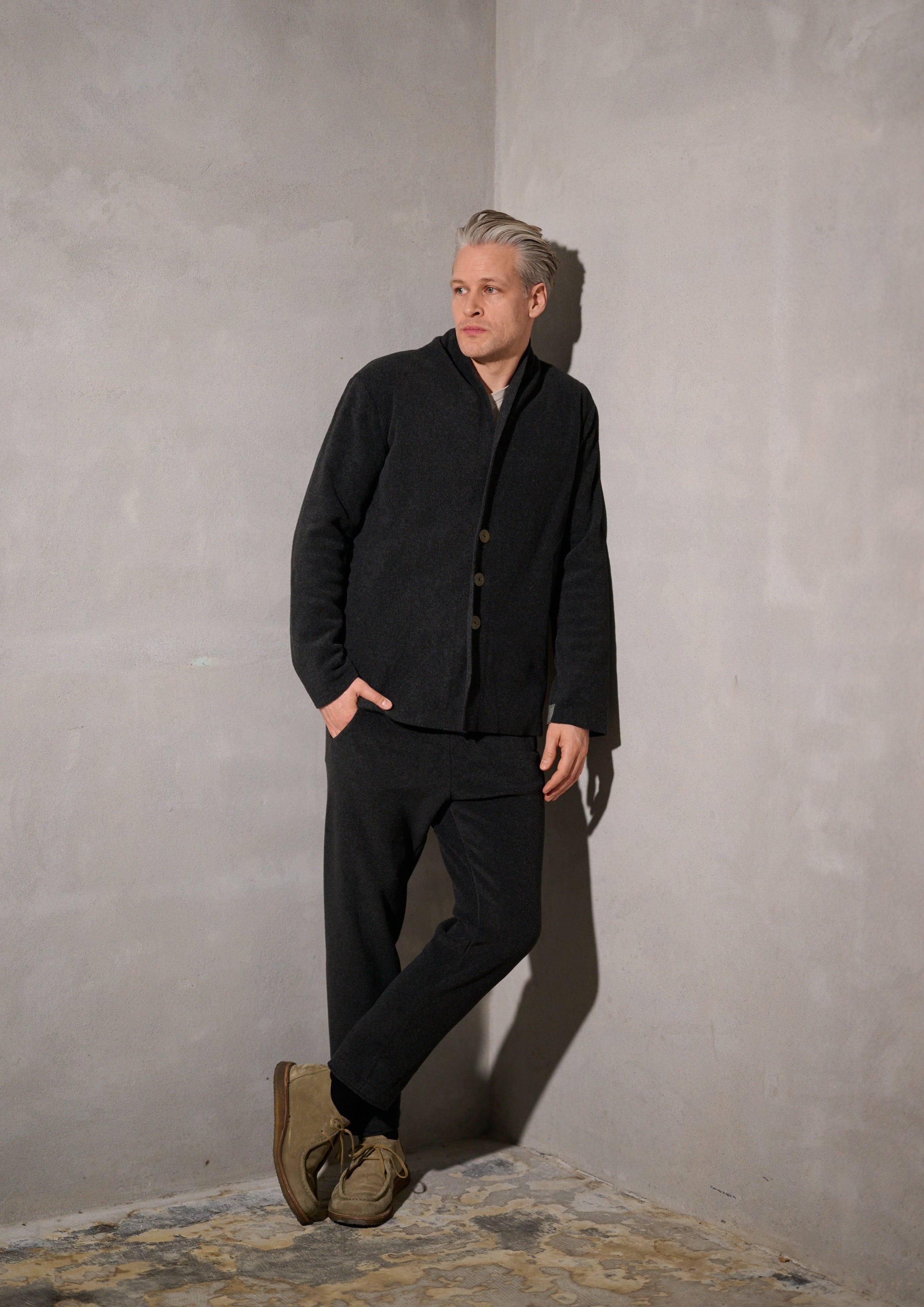 CARL BY STEFFENSEN COPENHAGEN FLEECE BUKSER - 1051C BUKSER SOFT BLACK 914