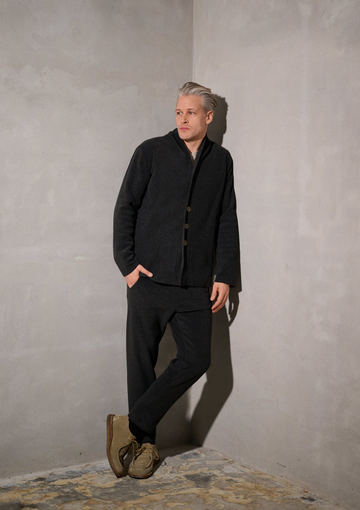 CARL BY STEFFENSEN COPENHAGEN FLEECE BUKSER - 1051C BUKSER SOFT BLACK 914