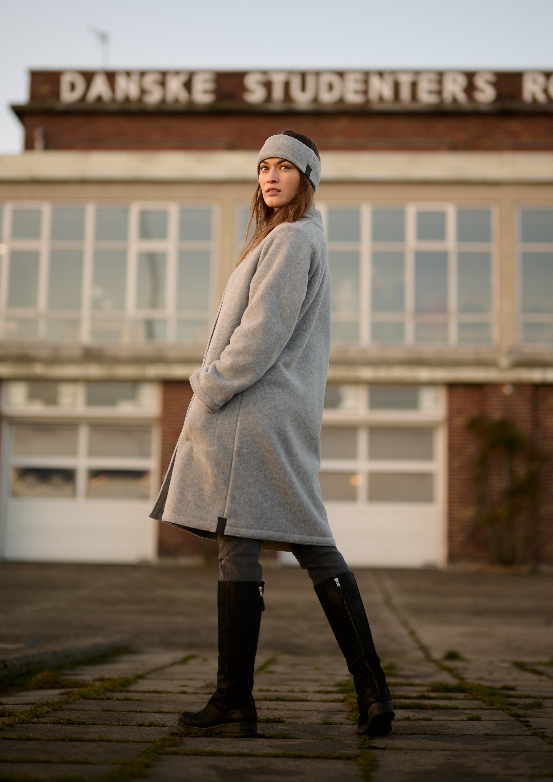 HENRIETTE STEFFENSEN COPENHAGEN FRAKKE DOBBELT LAG - 7165 COATS LIGHT GREY 876