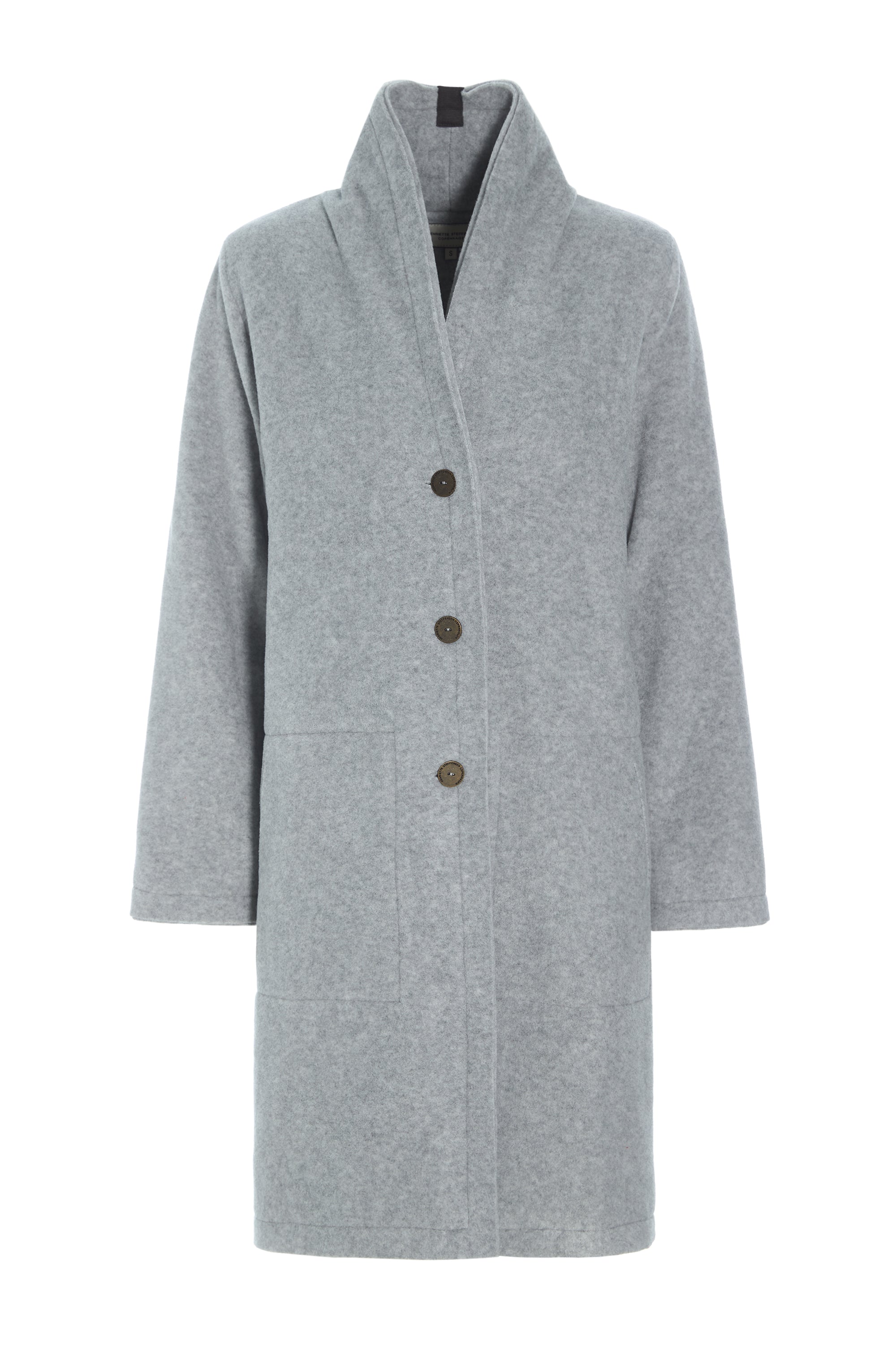 HENRIETTE STEFFENSEN COPENHAGEN FRAKKE DOBBELT LAG - 7165 COATS LIGHT GREY 876