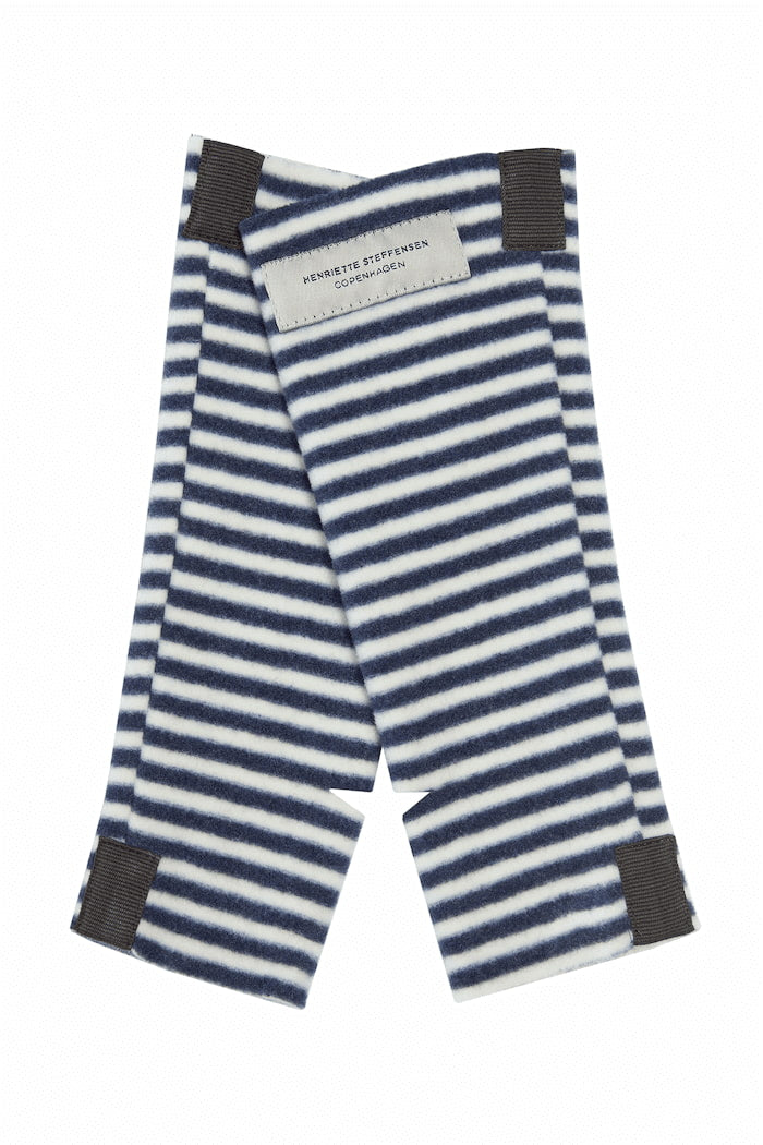 HENRIETTE STEFFENSEN COPENHAGEN HÅNDLEDSVARMERE - 6022 WRIST WARMERS STRIPES DENIM & KIT 667