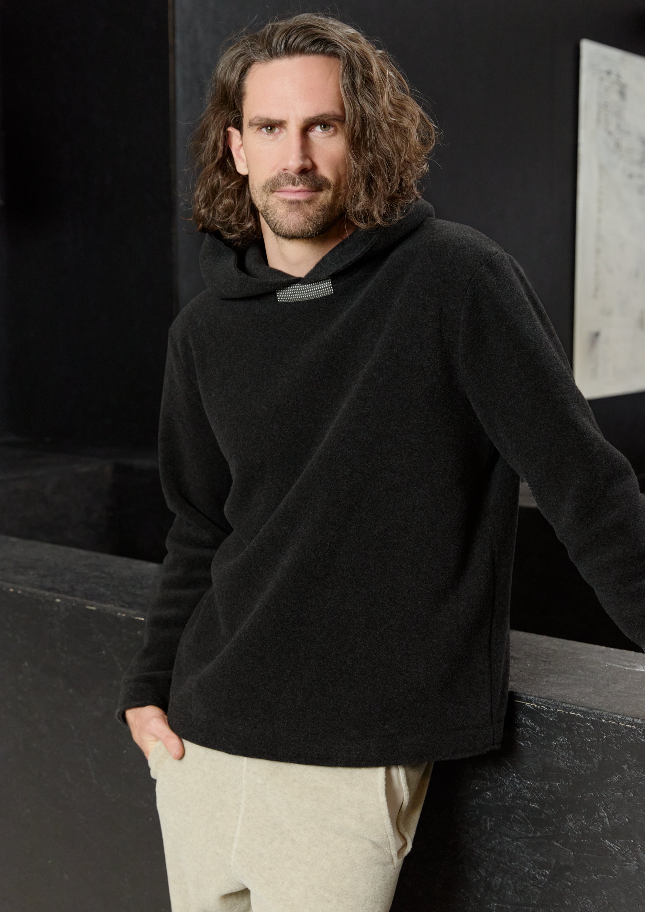 CARL BY STEFFENSEN COPENHAGEN HÆTTETRØJE - 1059C BLOUSES & SWEATERS SOFT BLACK 914