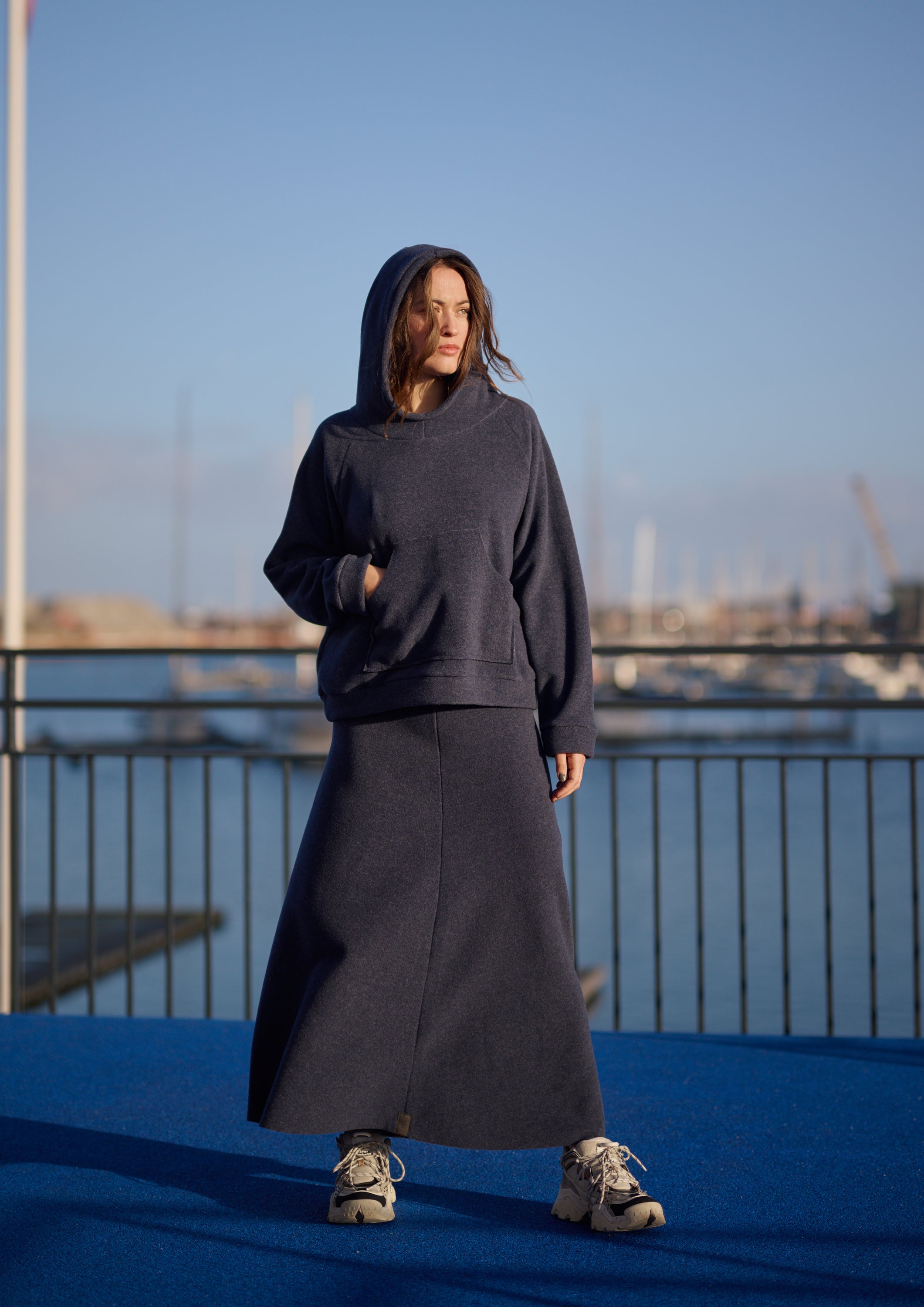 HENRIETTE STEFFENSEN COPENHAGEN HÆTTETRØJE - 1383 HOODIES EVENING BLUE 690