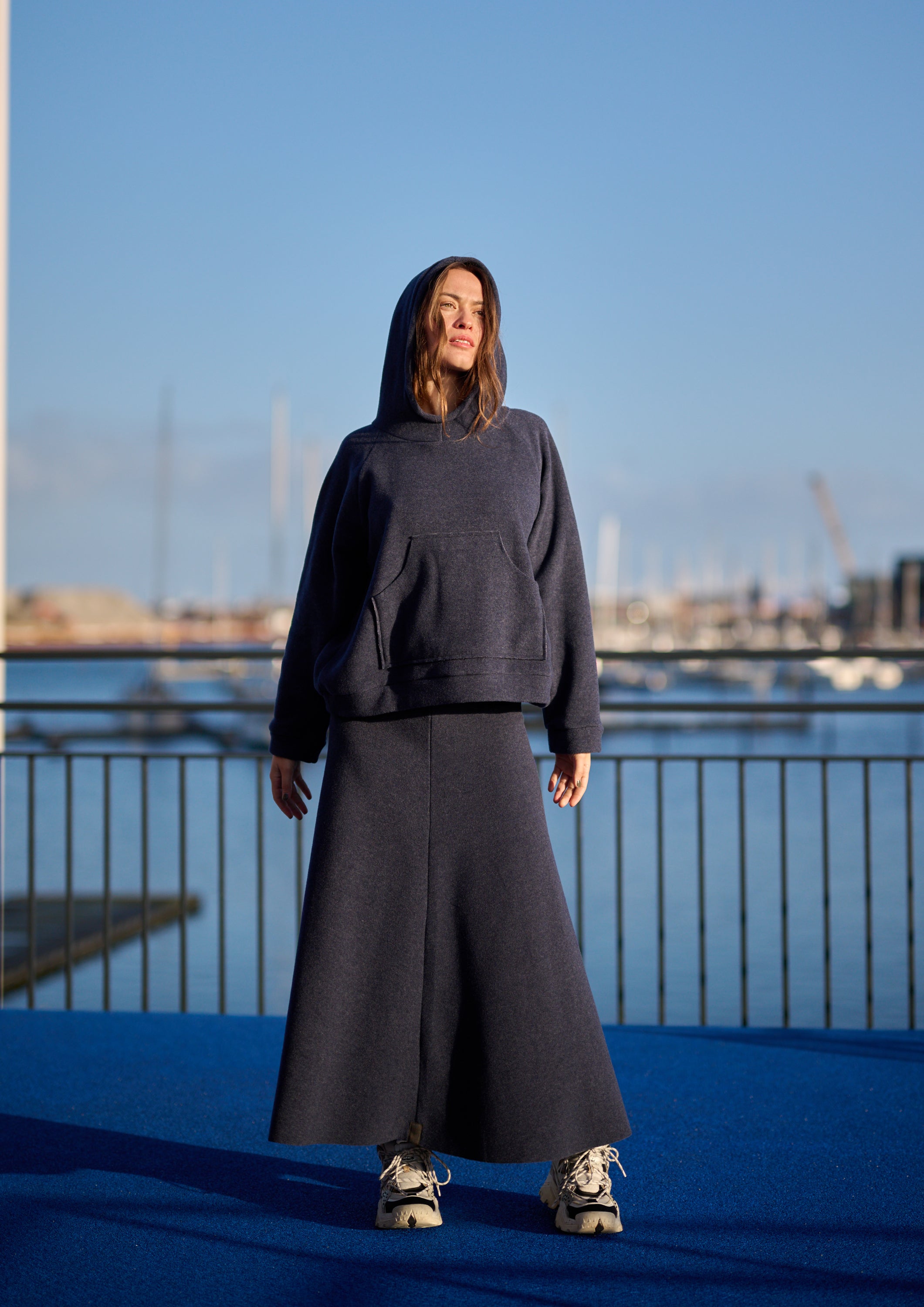 HENRIETTE STEFFENSEN COPENHAGEN HÆTTETRØJE - 1383 HOODIES EVENING BLUE 690