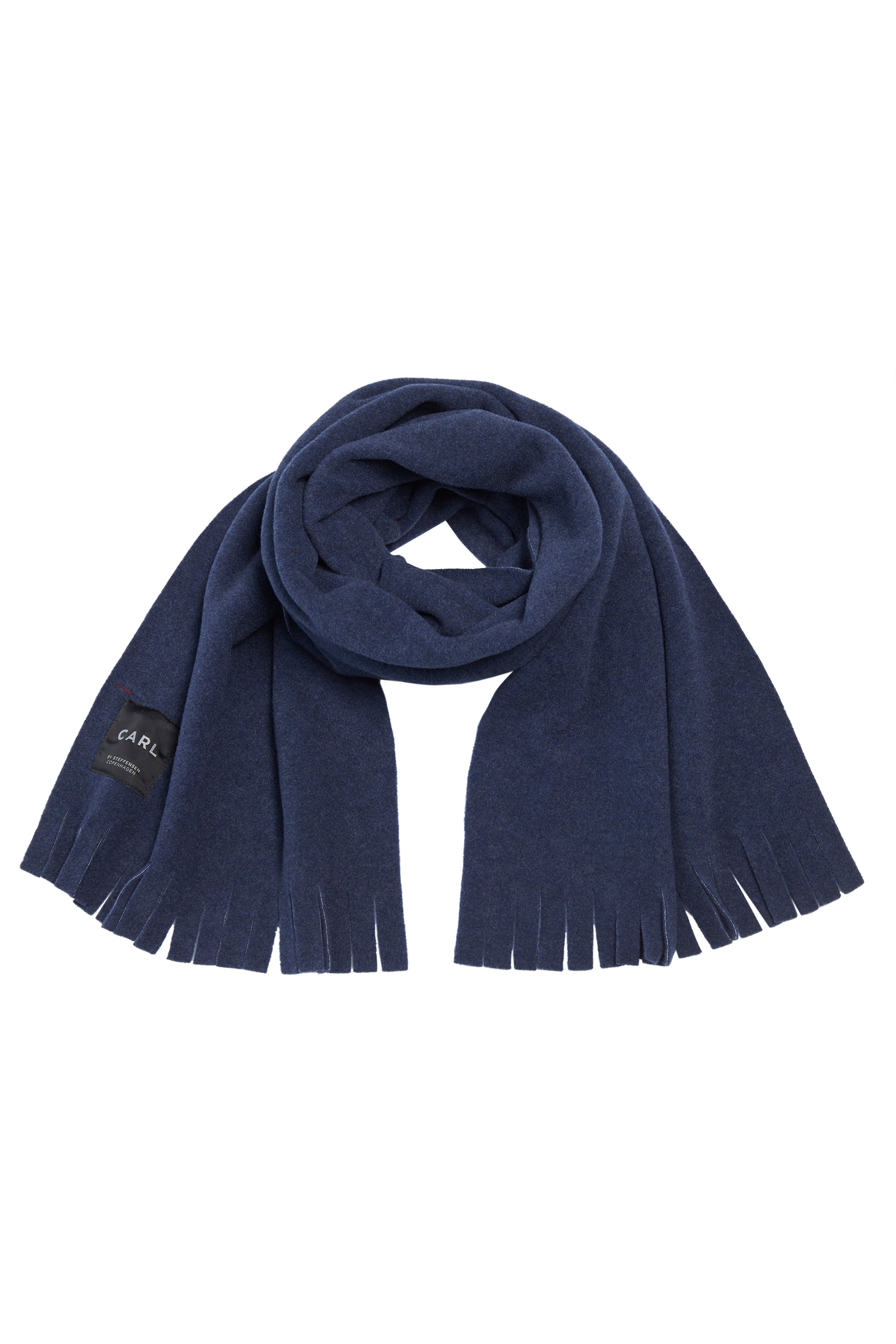 CARL BY STEFFENSEN COPENHAGEN HALSTØRKLÆDE M/ FRYNSER - 1006C SCARFS DENIM 767