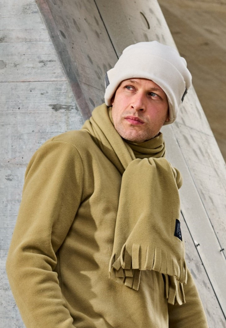 CARL BY STEFFENSEN COPENHAGEN HALSTØRKLÆDE M/ FRYNSER - 1006C SCARFS OLIVE 655