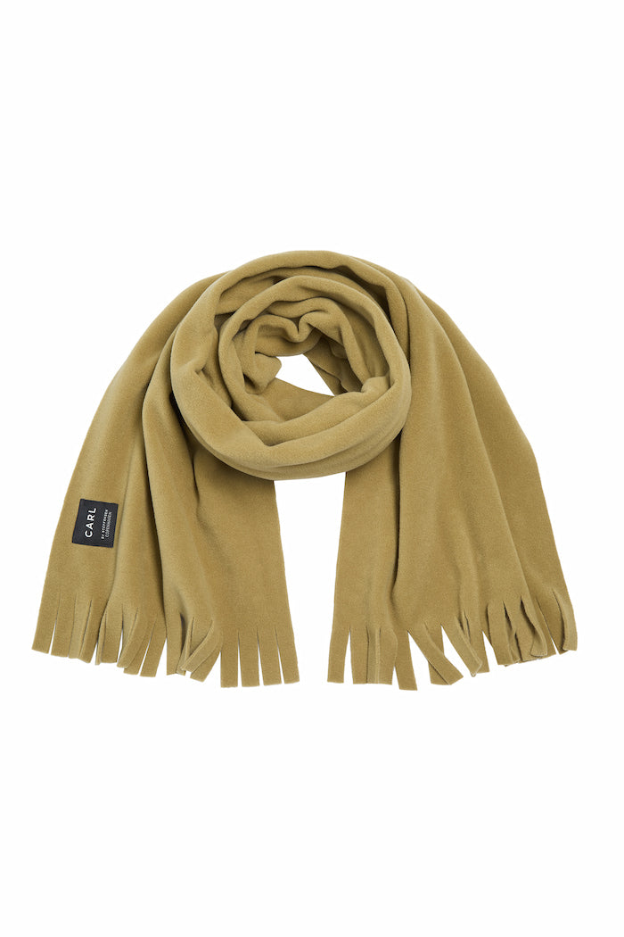 CARL BY STEFFENSEN COPENHAGEN HALSTØRKLÆDE M/ FRYNSER - 1006C SCARFS OLIVE 655
