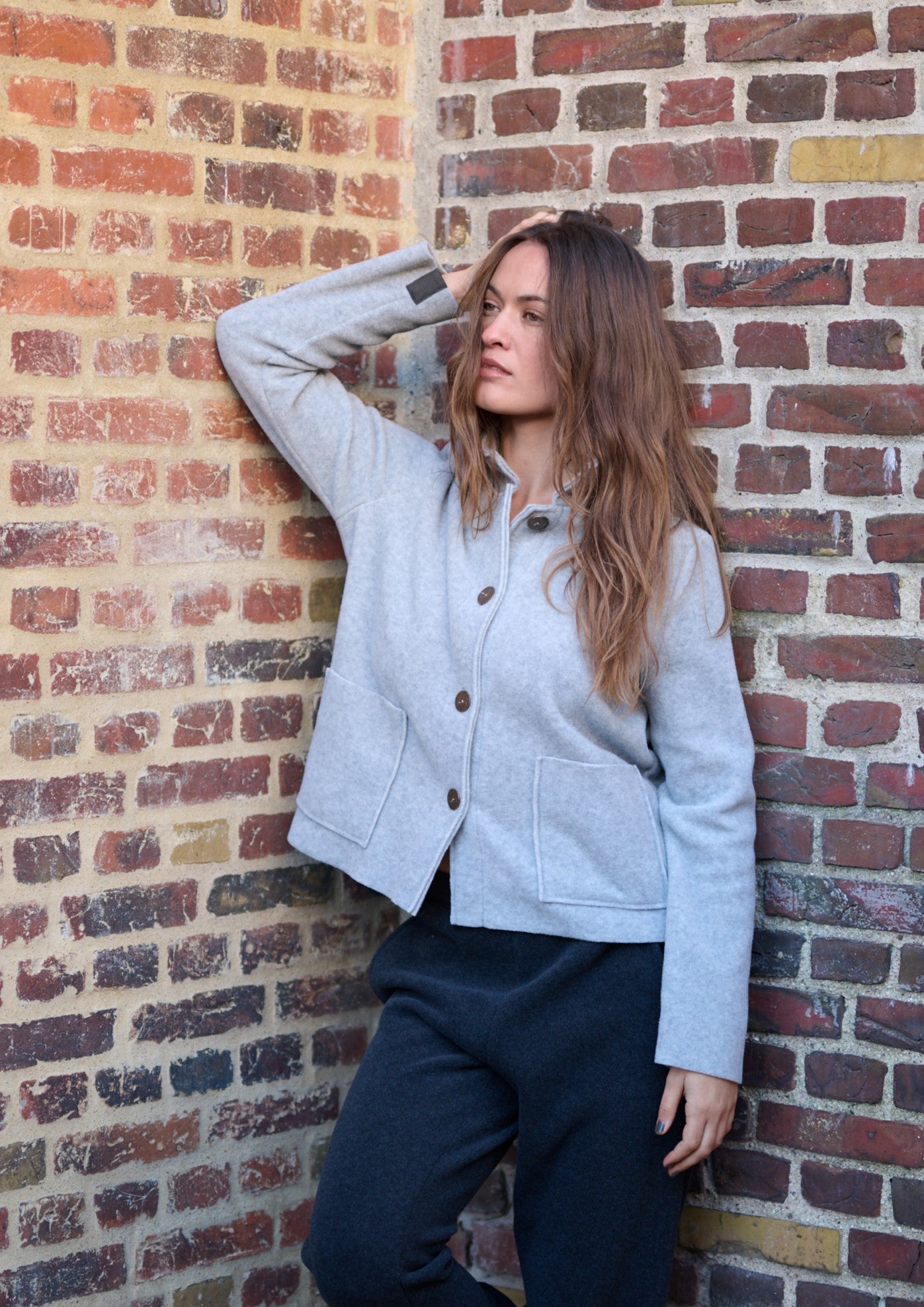 HENRIETTE STEFFENSEN COPENHAGEN JAKKE - 7164 CARDIGANS LIGHT GREY 876