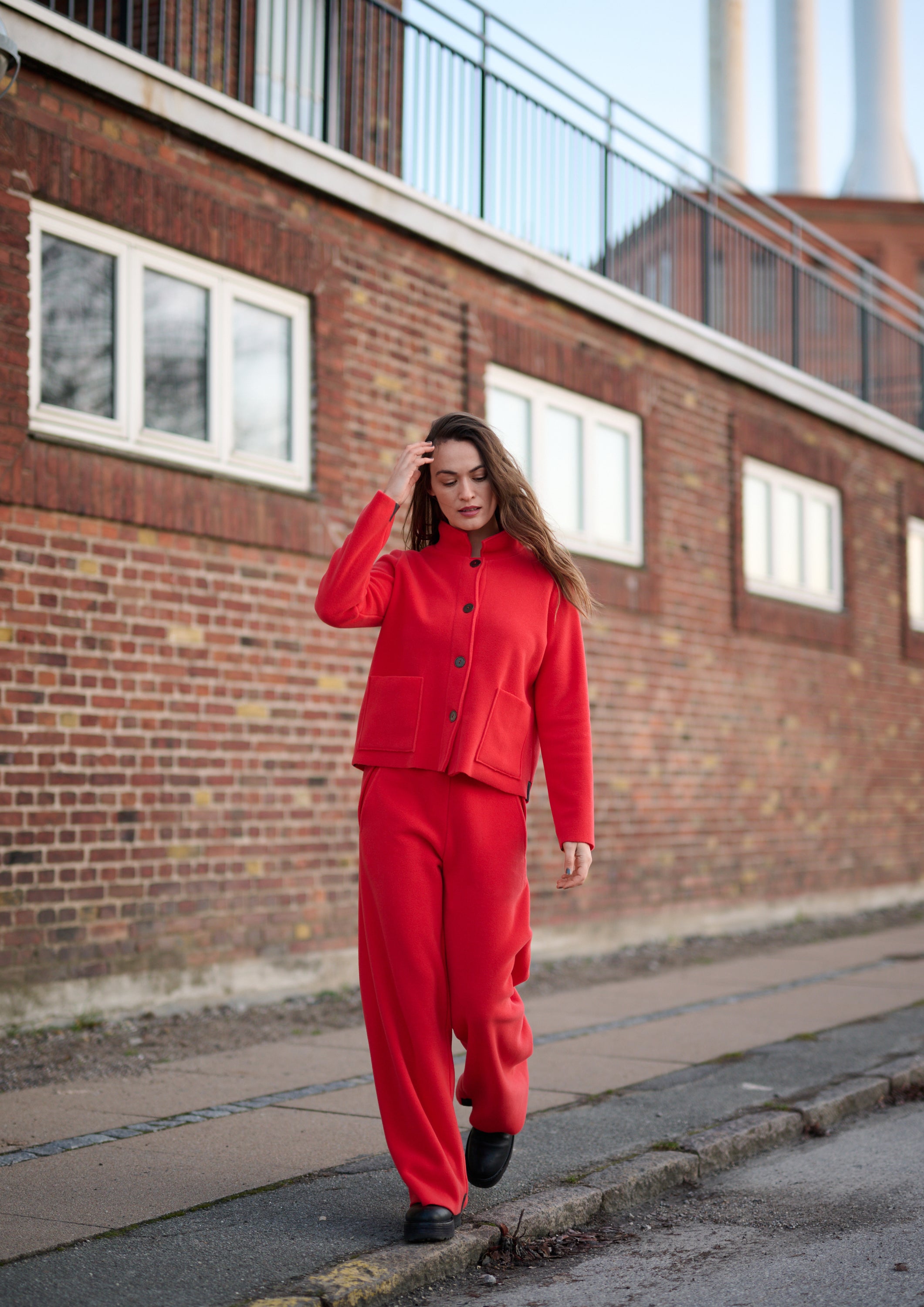 HENRIETTE STEFFENSEN COPENHAGEN JAKKE - 7164 CARDIGANS TOMATO 845