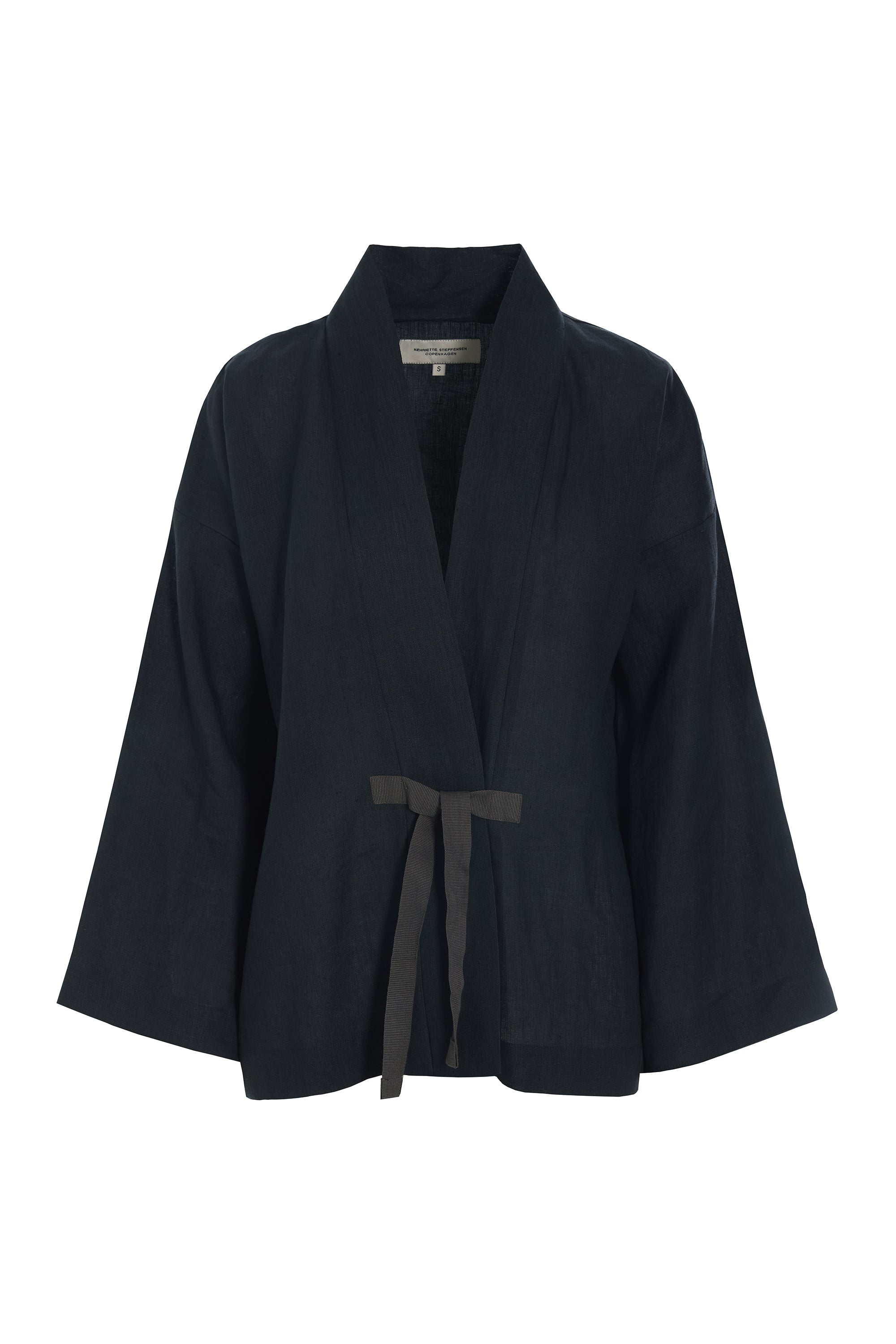 HENRIETTE STEFFENSEN COPENHAGEN KIMONO JAKKE - 87000 CARDIGANS BLACK 900