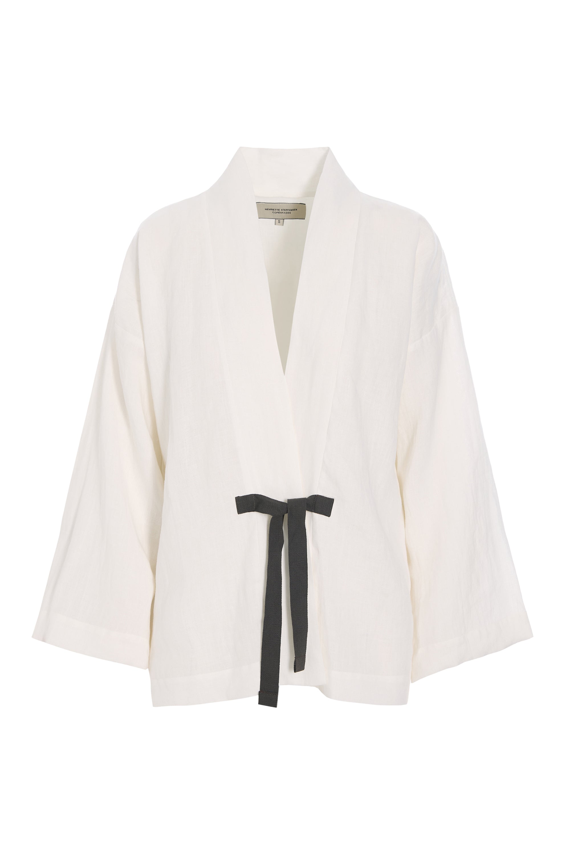 HENRIETTE STEFFENSEN COPENHAGEN KIMONO JAKKE - 87000 CARDIGANS IVORY 888