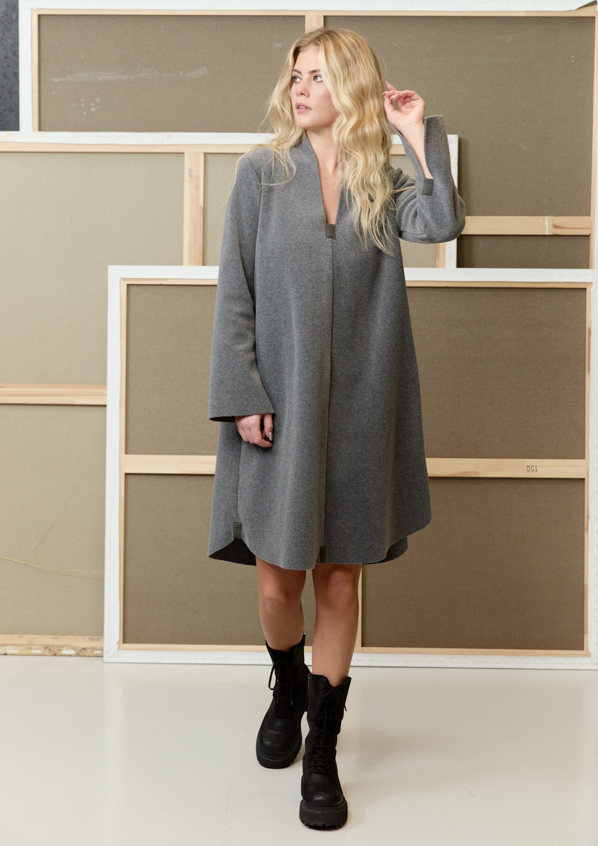 HENRIETTE STEFFENSEN COPENHAGEN KJOLE - 3257 KJOLER GREY 905